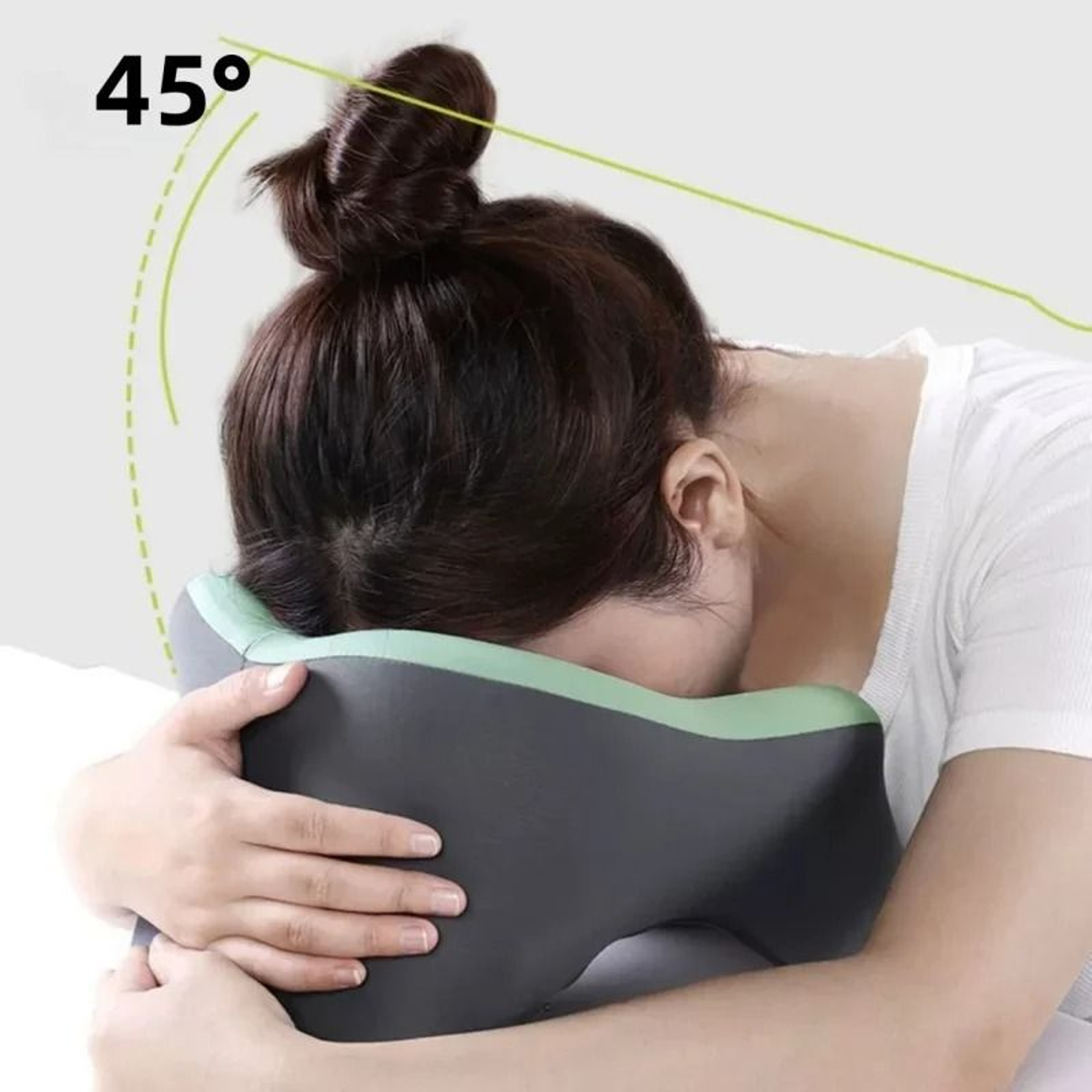 Portable UShaped Memory Foam Travel And Office Nap Pillow 3