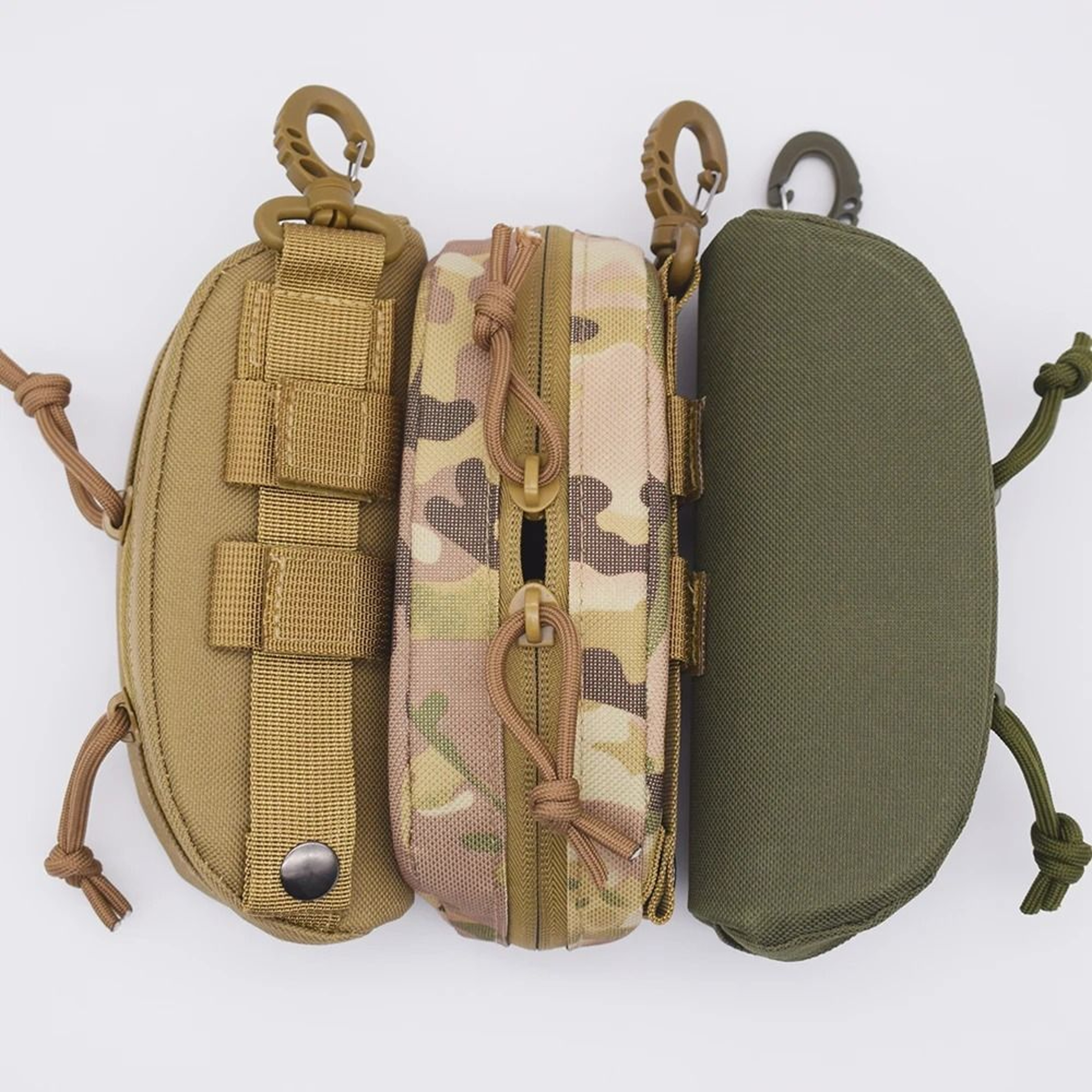 Tactical MOLLE Glasses Pouch And Hard Shell Sunglasses EDC Case 4