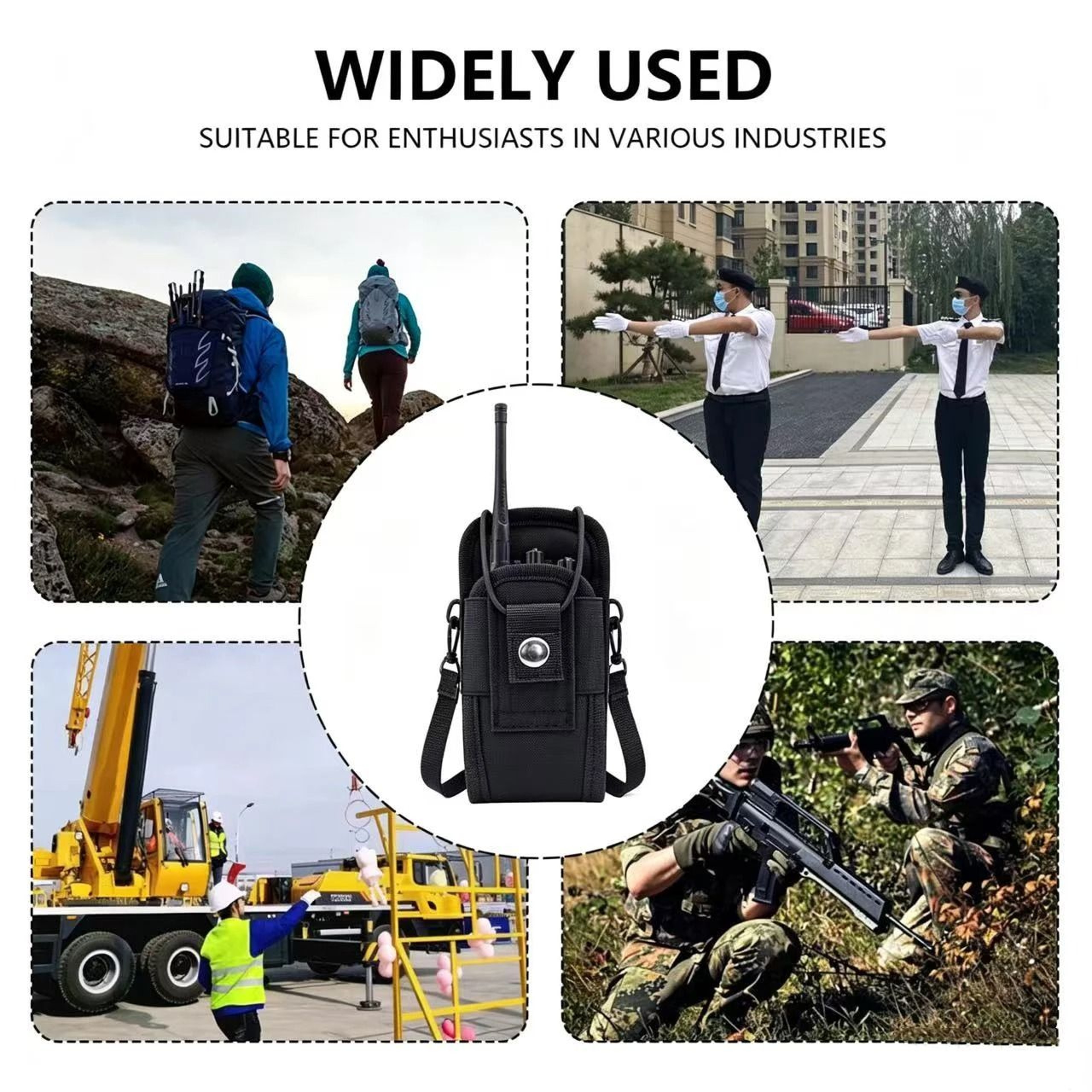 Tactical Walkie Talkie And Radio MOLLE Holster Pouch 4
