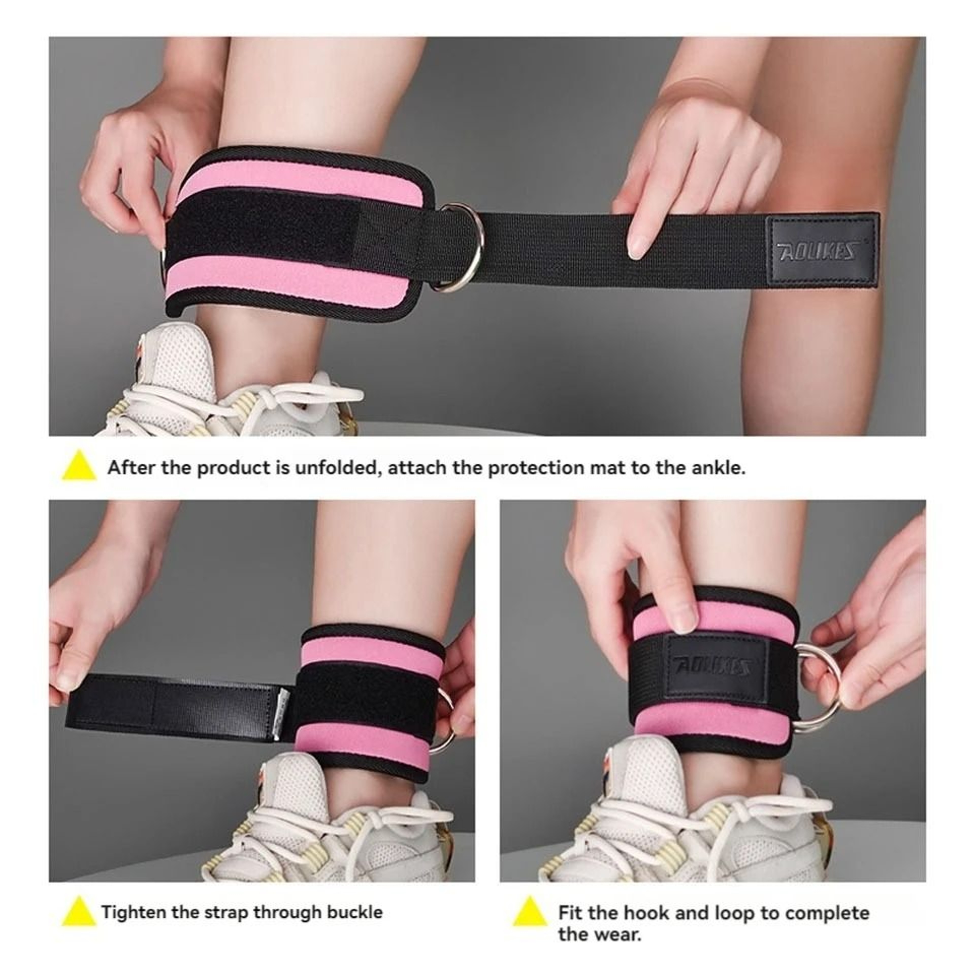 Padded Ankle Straps For Cable Machine Workouts 3