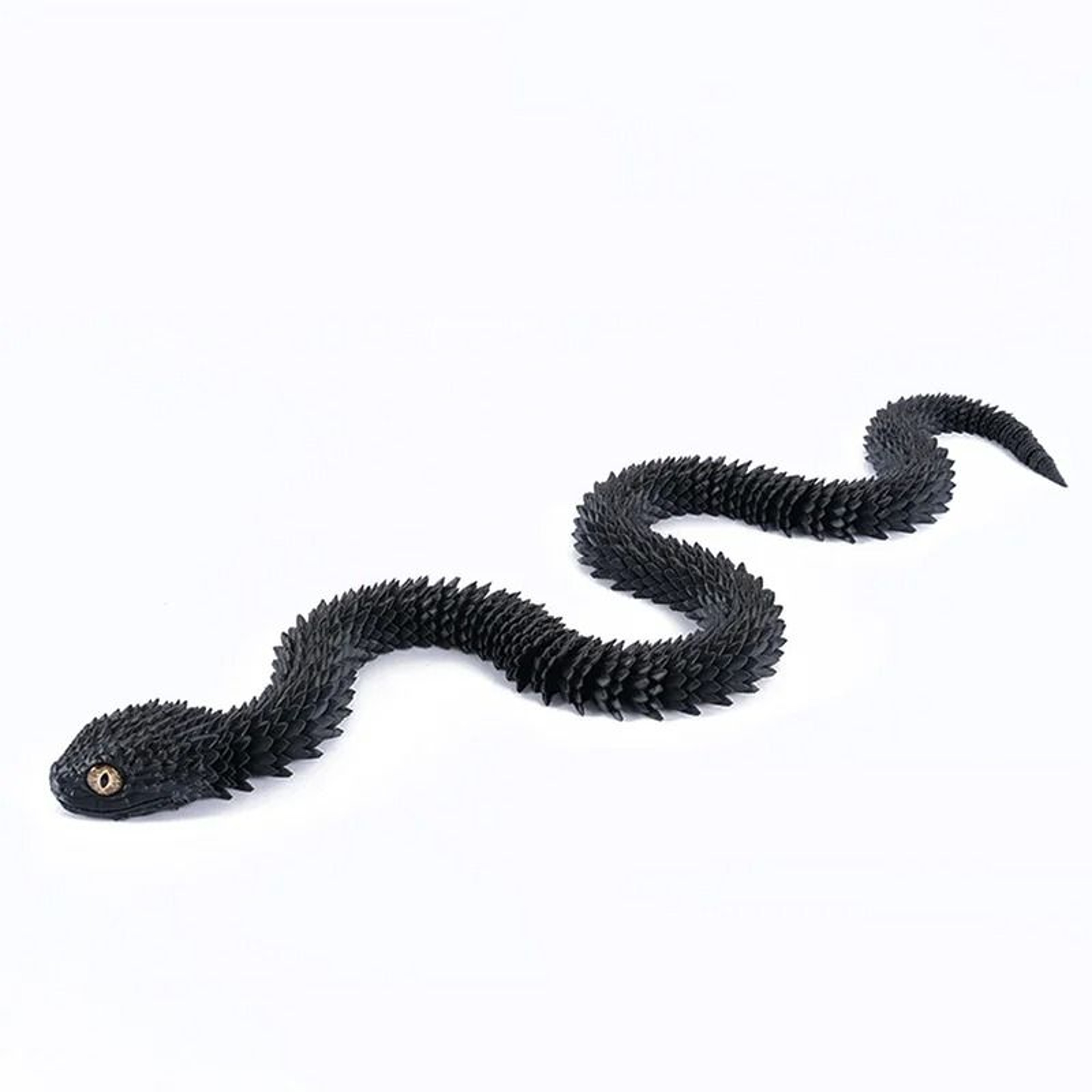 3D Printed Articulated Snake Figurine 12 In  30 Cm  Fully Rotatable Joint Mobility Animal Simulatio 5