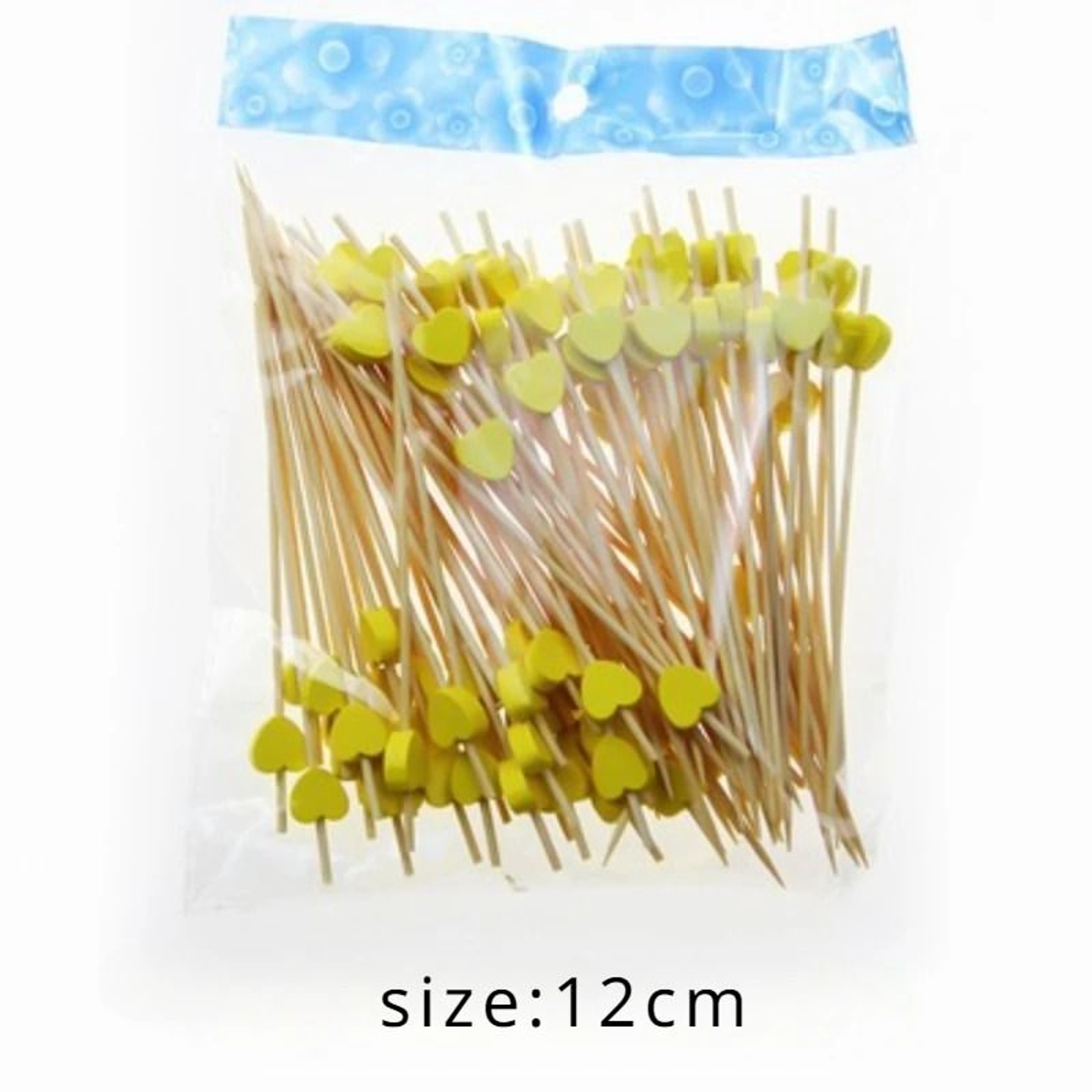 Red Heart Cocktail Picks  Fruit Sticks  Disposable Bamboo Cocktail Toothpicks For Valentines Day We 12