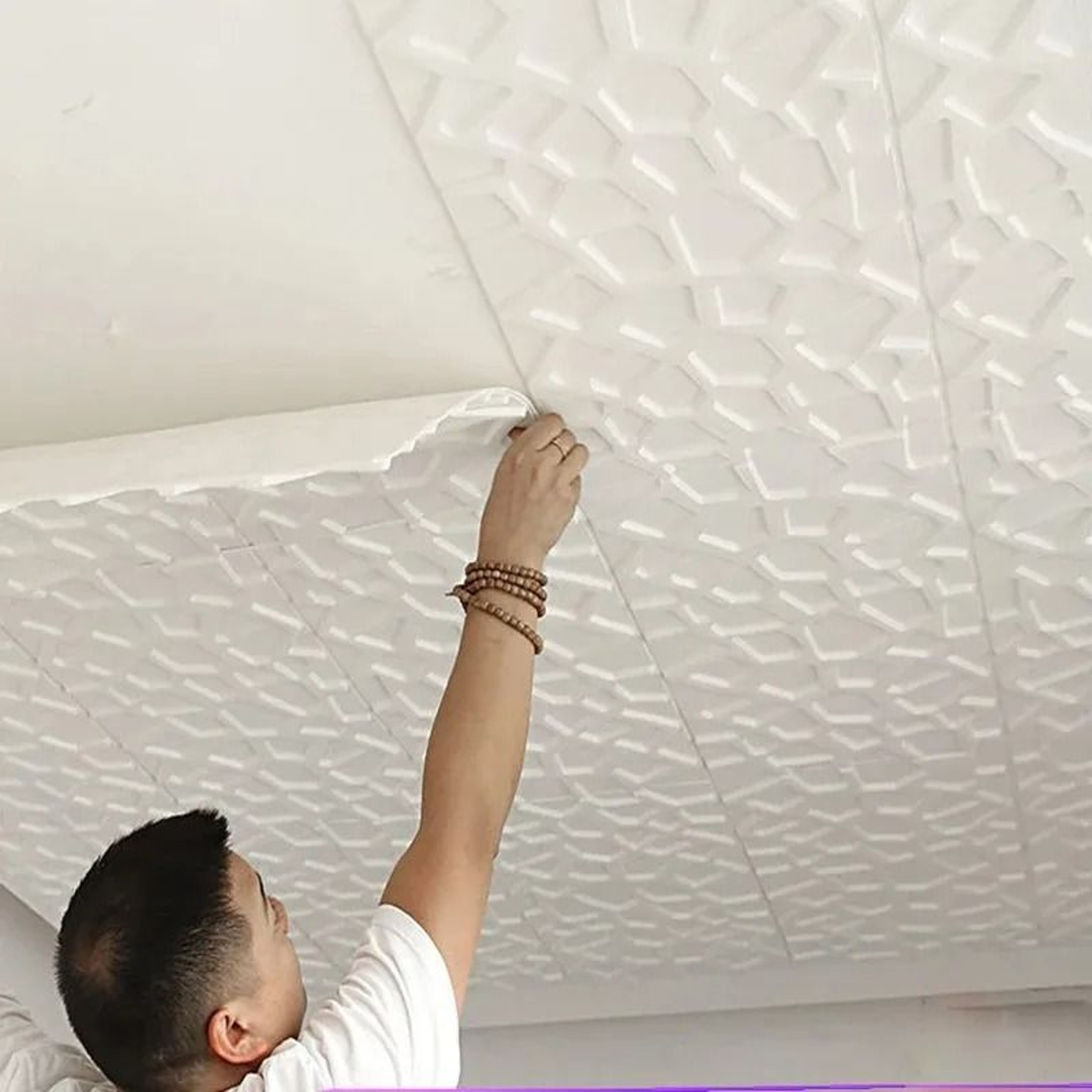 5 To 20 Pcs 3D Ceiling Wallpaper 138x138 Inch Peel And Stick Foam Wall Stickers 2