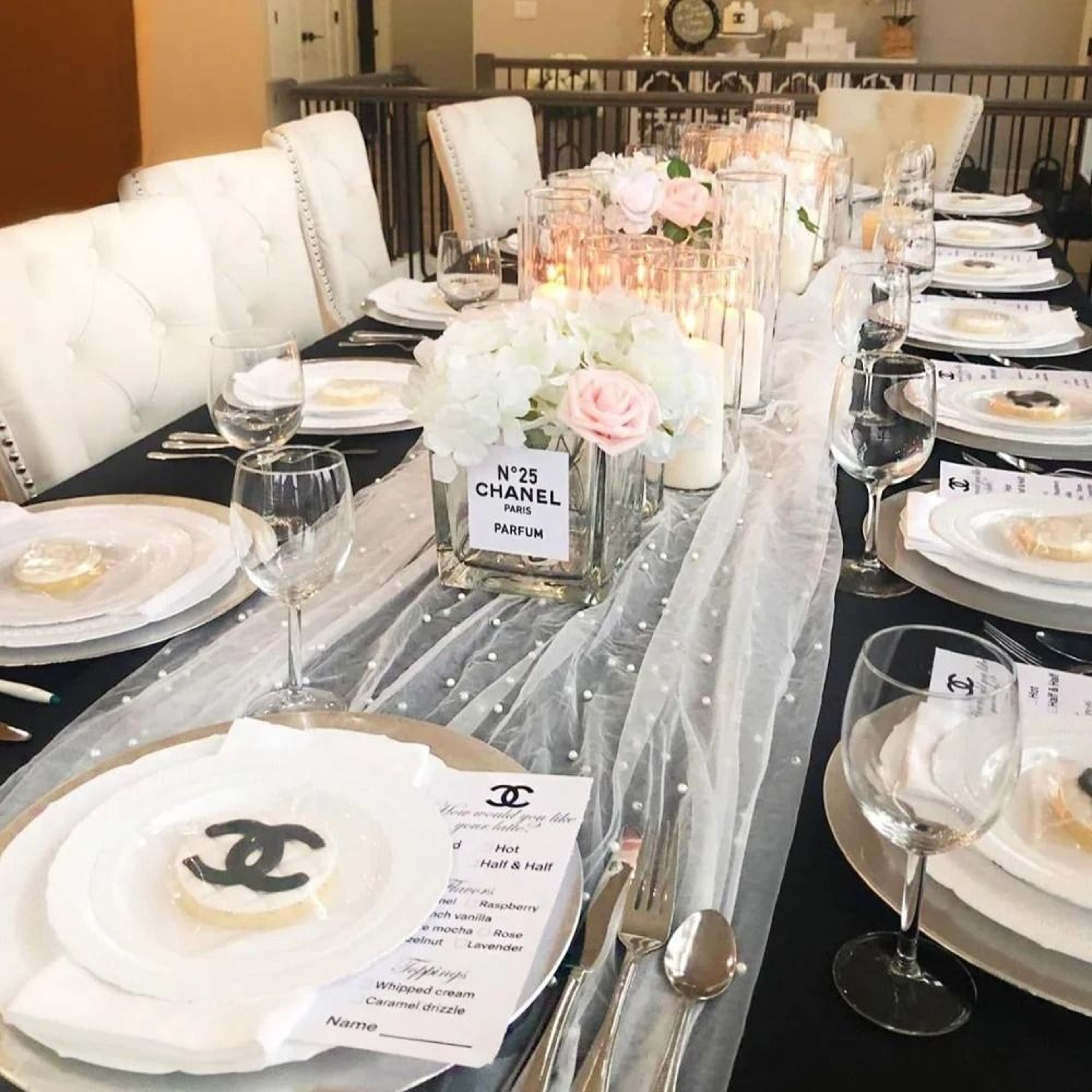 Pearl Chiffon Table Runner 315x1181 Inch Semi Transparent Mesh Tablecloth For Wedding Decor 5