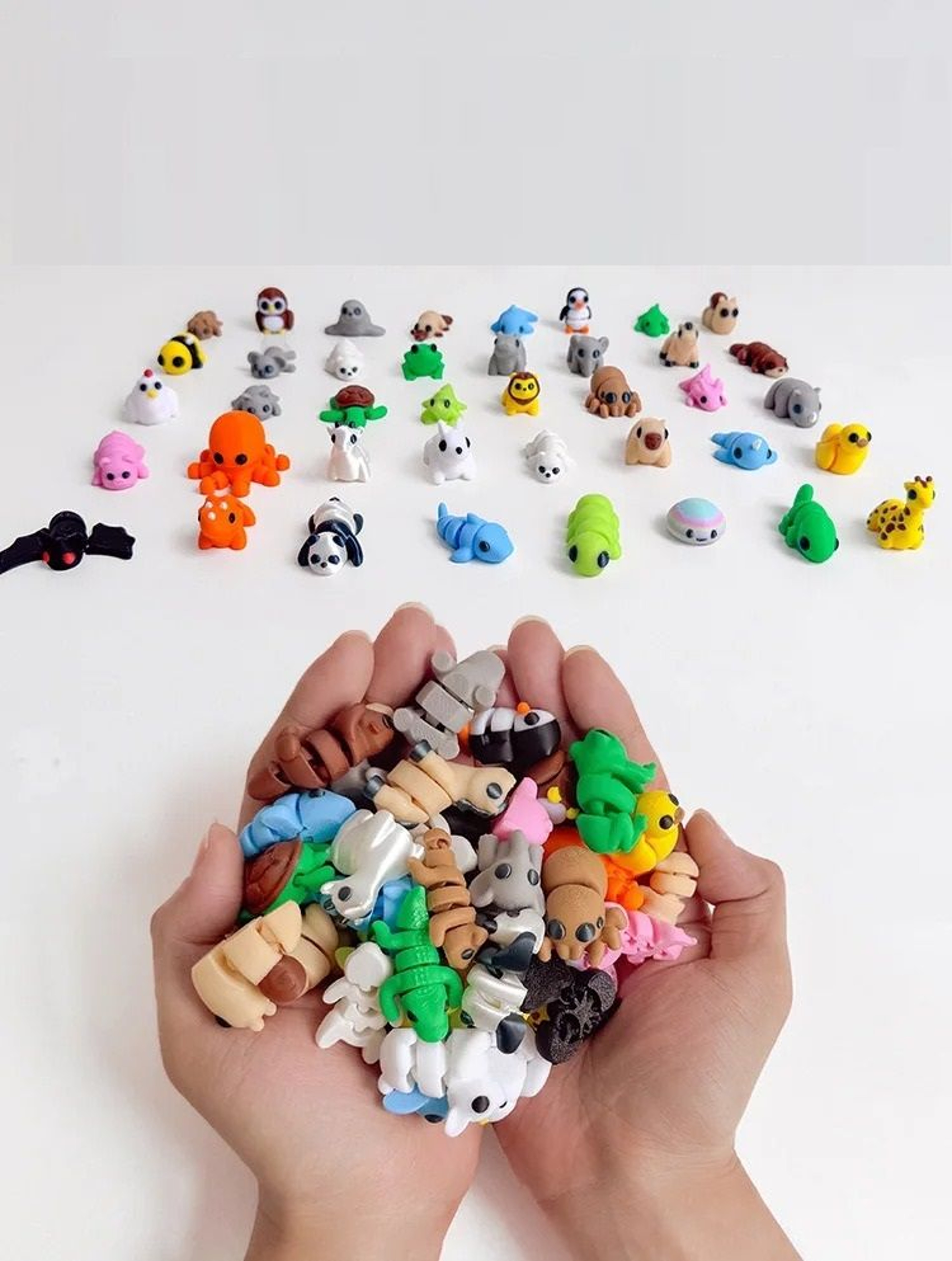 3D Printed Simulation Mini Animal Model Home Ornament Joint Movable Cartoon Figures Desktop Decor 1