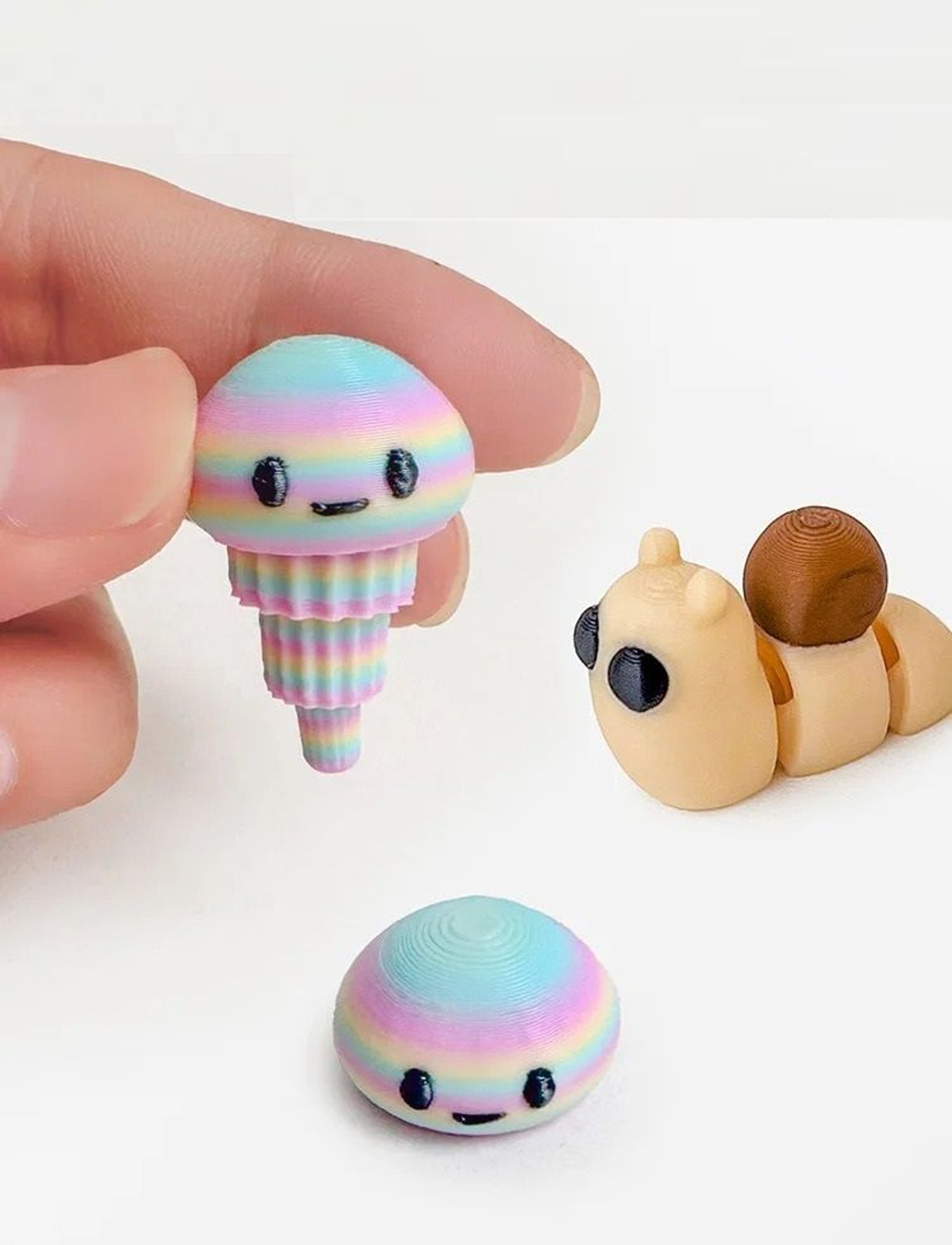 3D Printed Simulation Mini Animal Model Home Ornament Joint Movable Cartoon Figures Desktop Decor 3