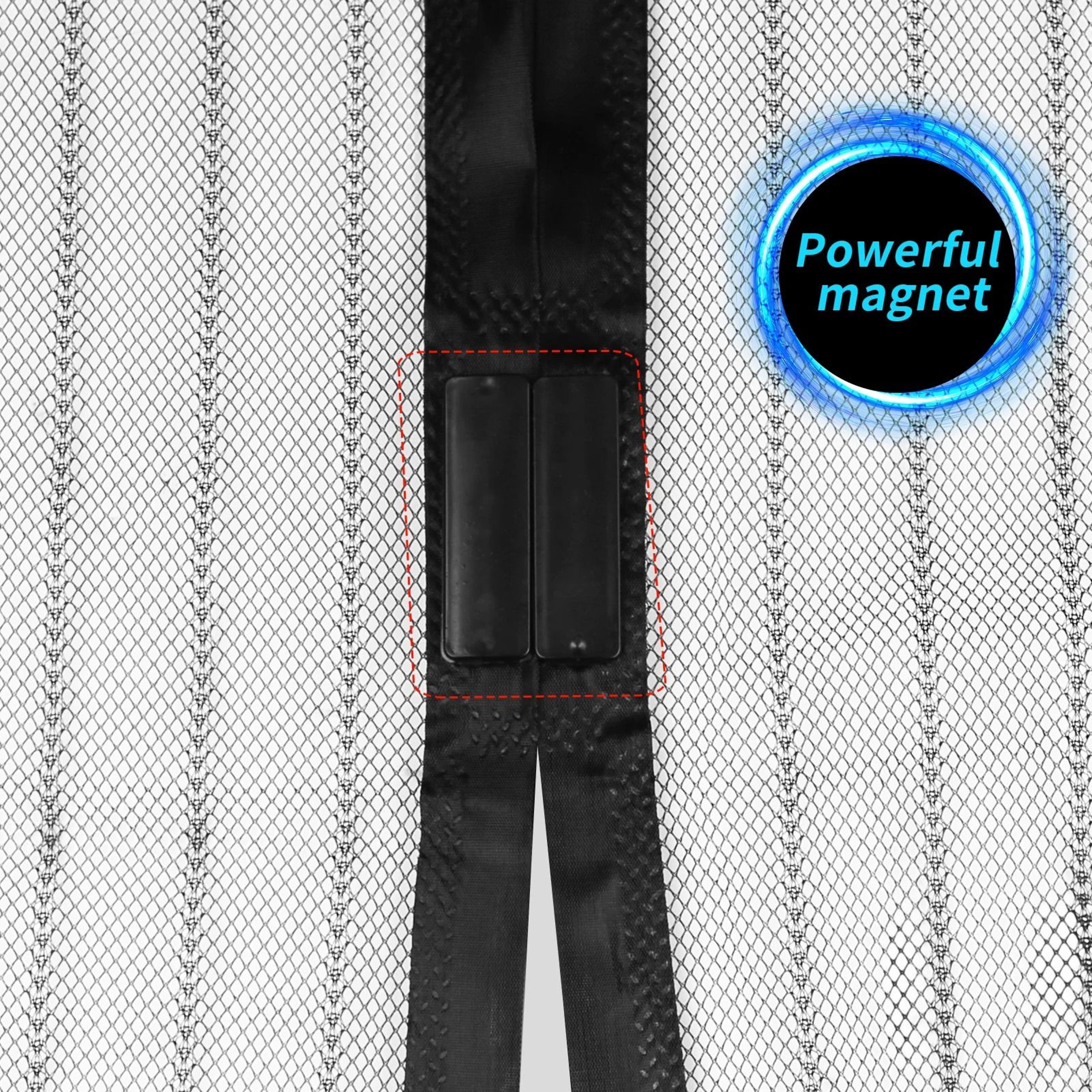Hands Free Magnetic Partition Curtain Door Screen Mosquito Net Pet Friendly Mesh Barrier 1