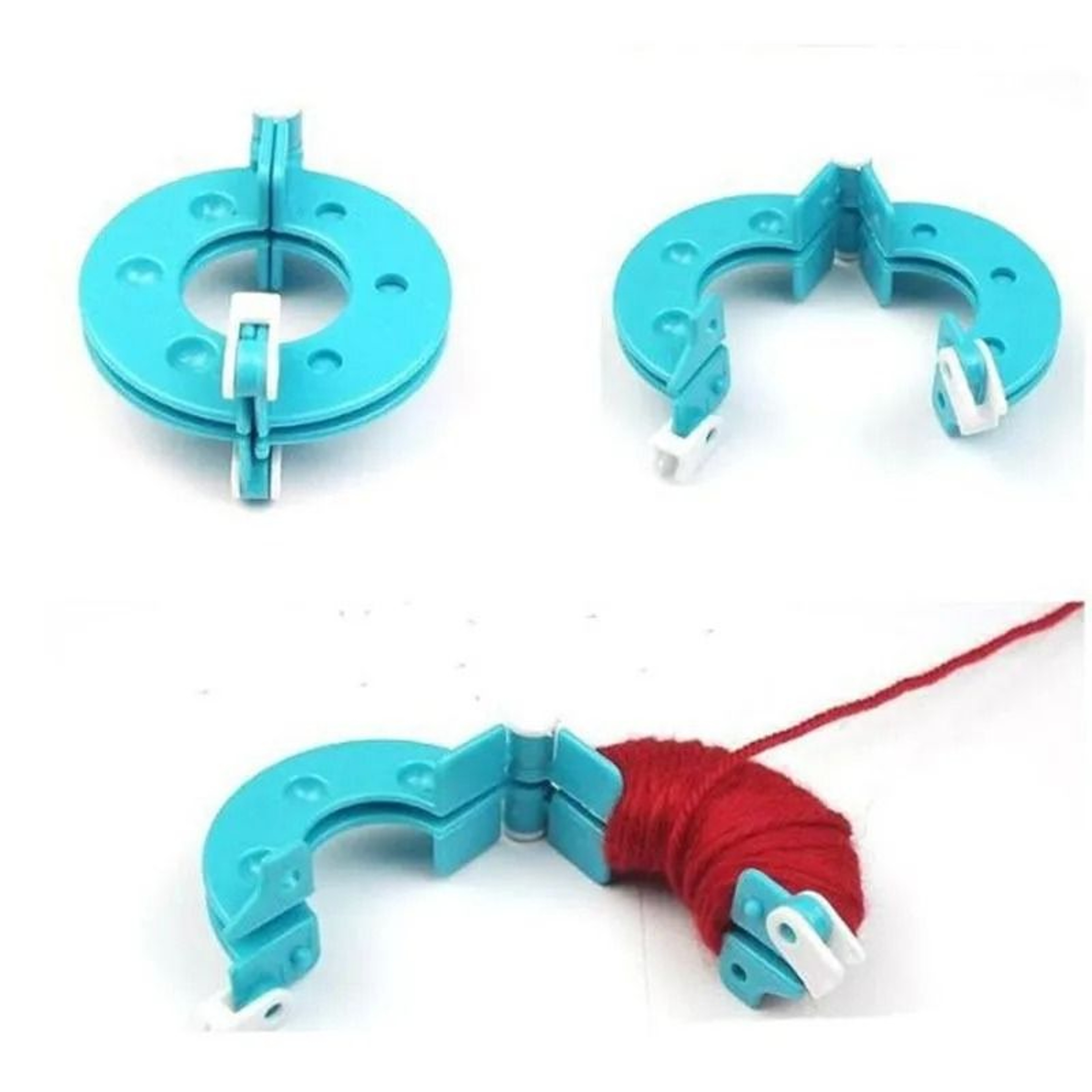 4 Sizes DIY Pom Pom Maker Fluff Ball Weaver Set For Craft Knitting 2