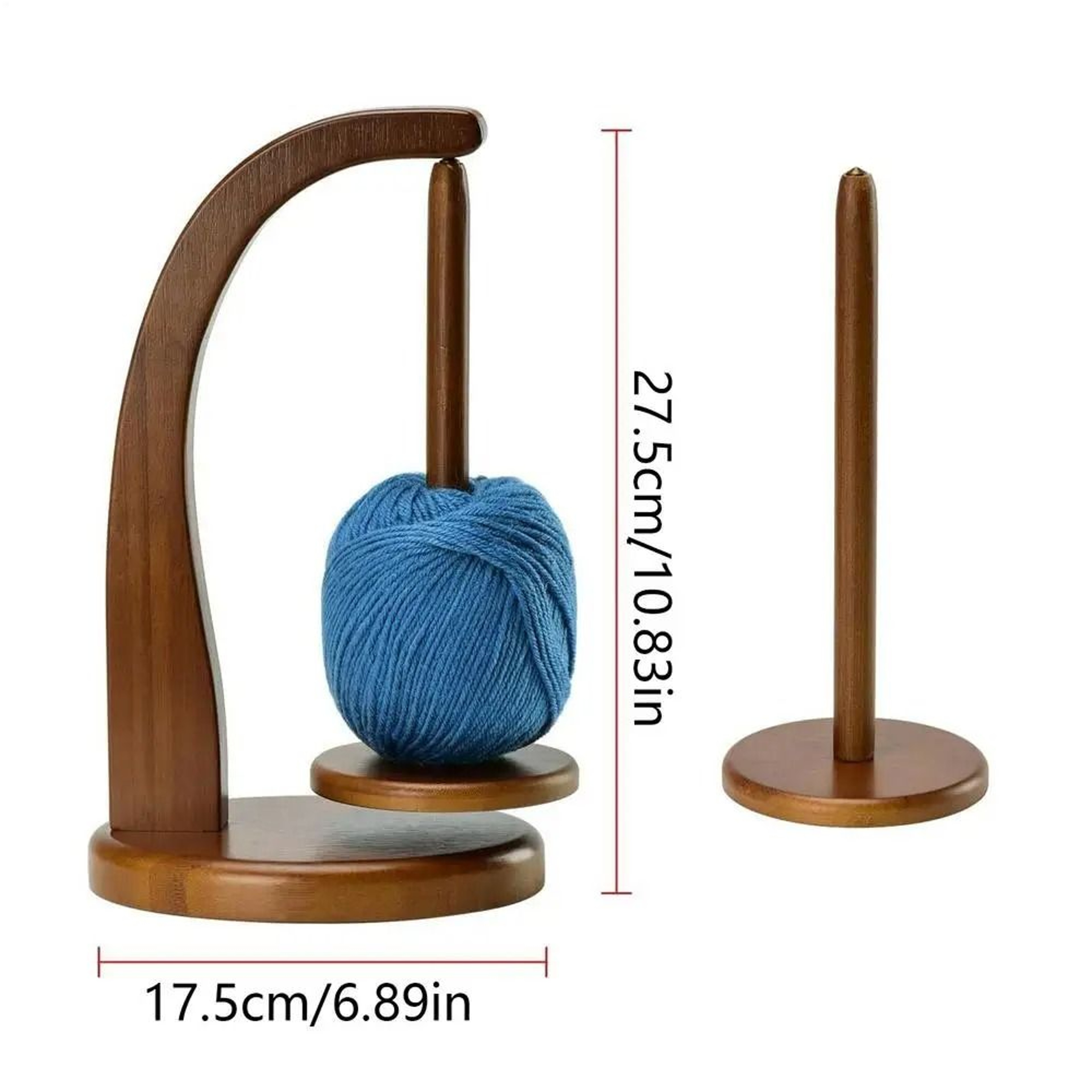 Rotating Magnetic Wooden Yarn Holder Stand Space Saving Spinner With 320g Load Capacity 6