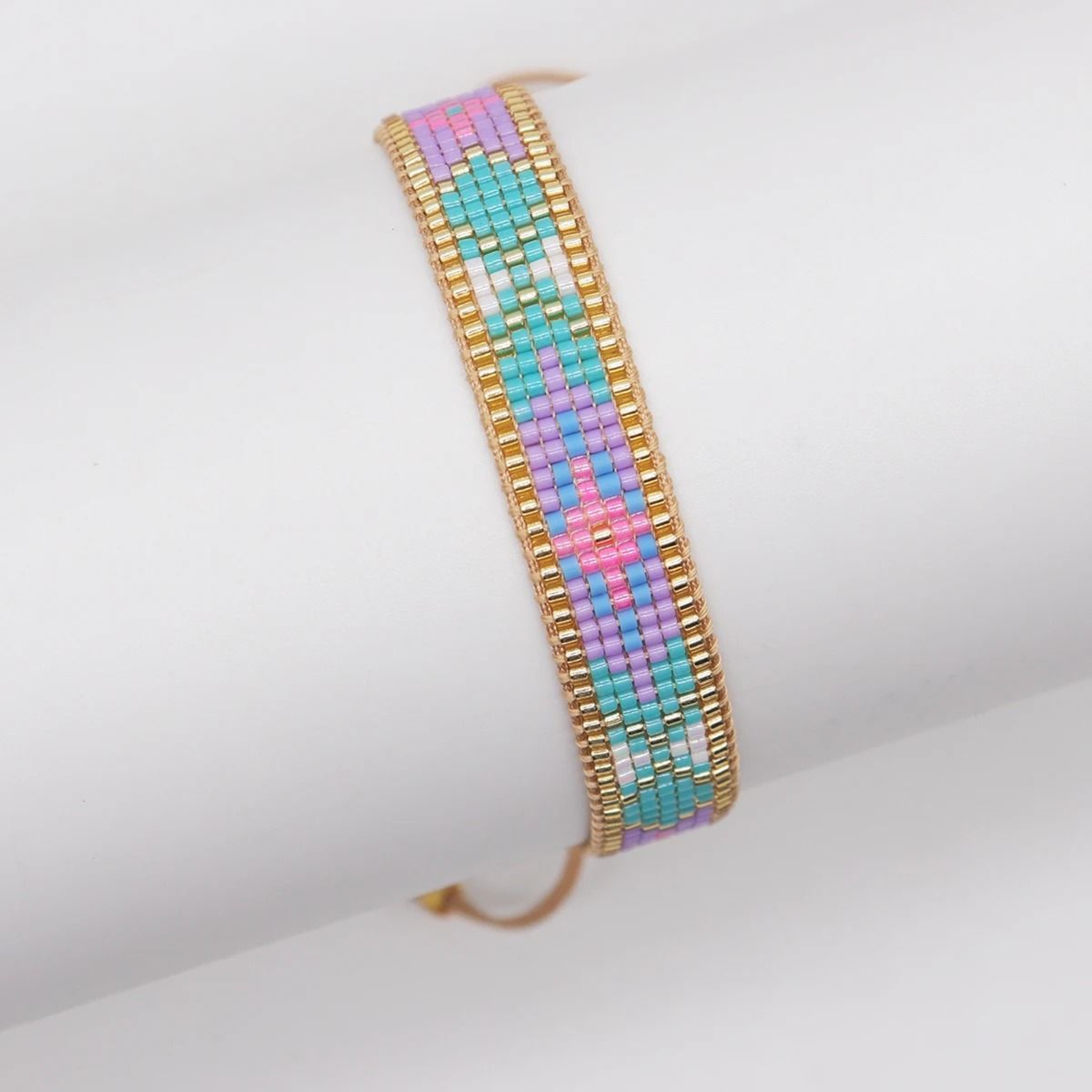 Handmade Colorful Rainbow Beaded Adjustable Boho Friendship Bracelet Jewelry 0