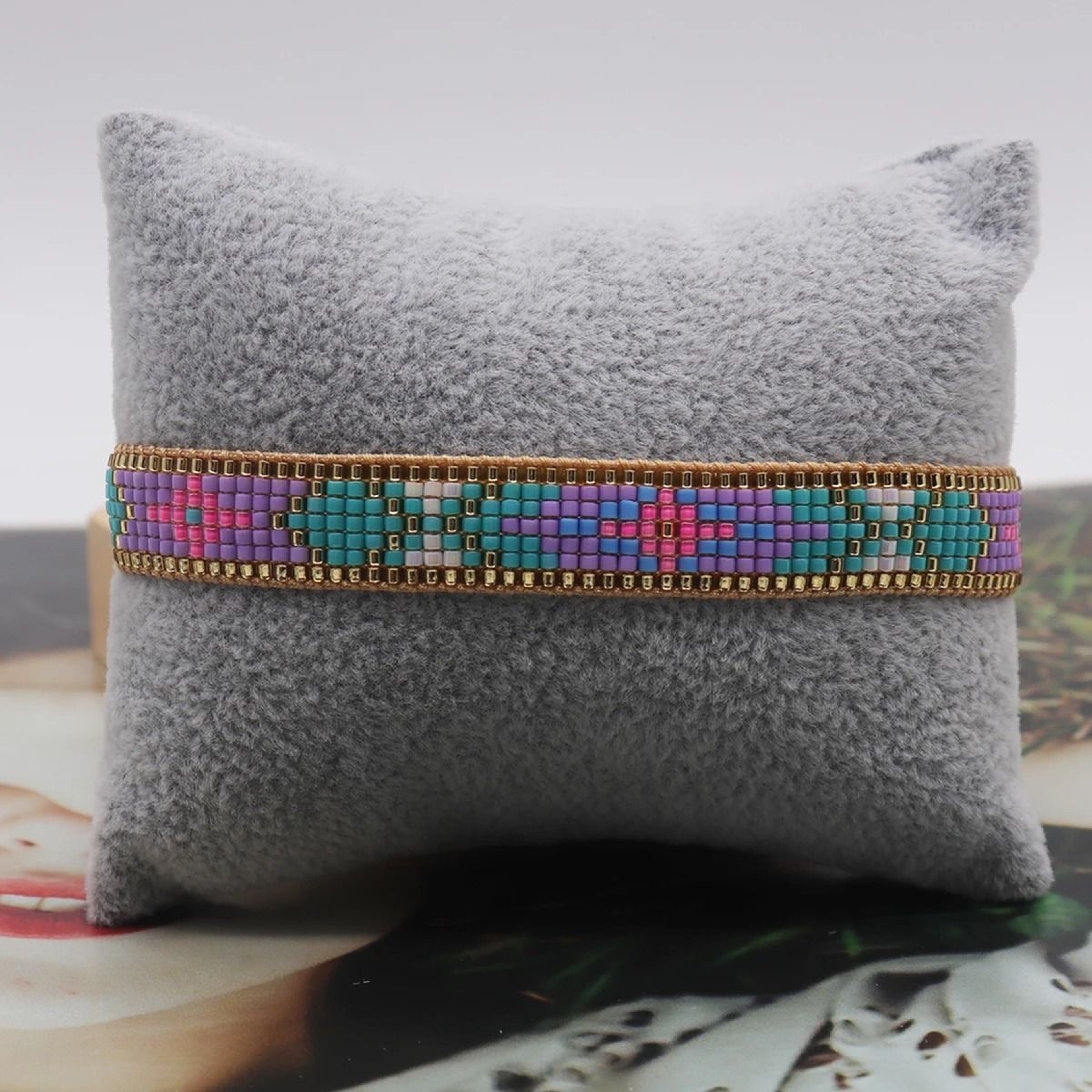 Handmade Colorful Rainbow Beaded Adjustable Boho Friendship Bracelet Jewelry 2