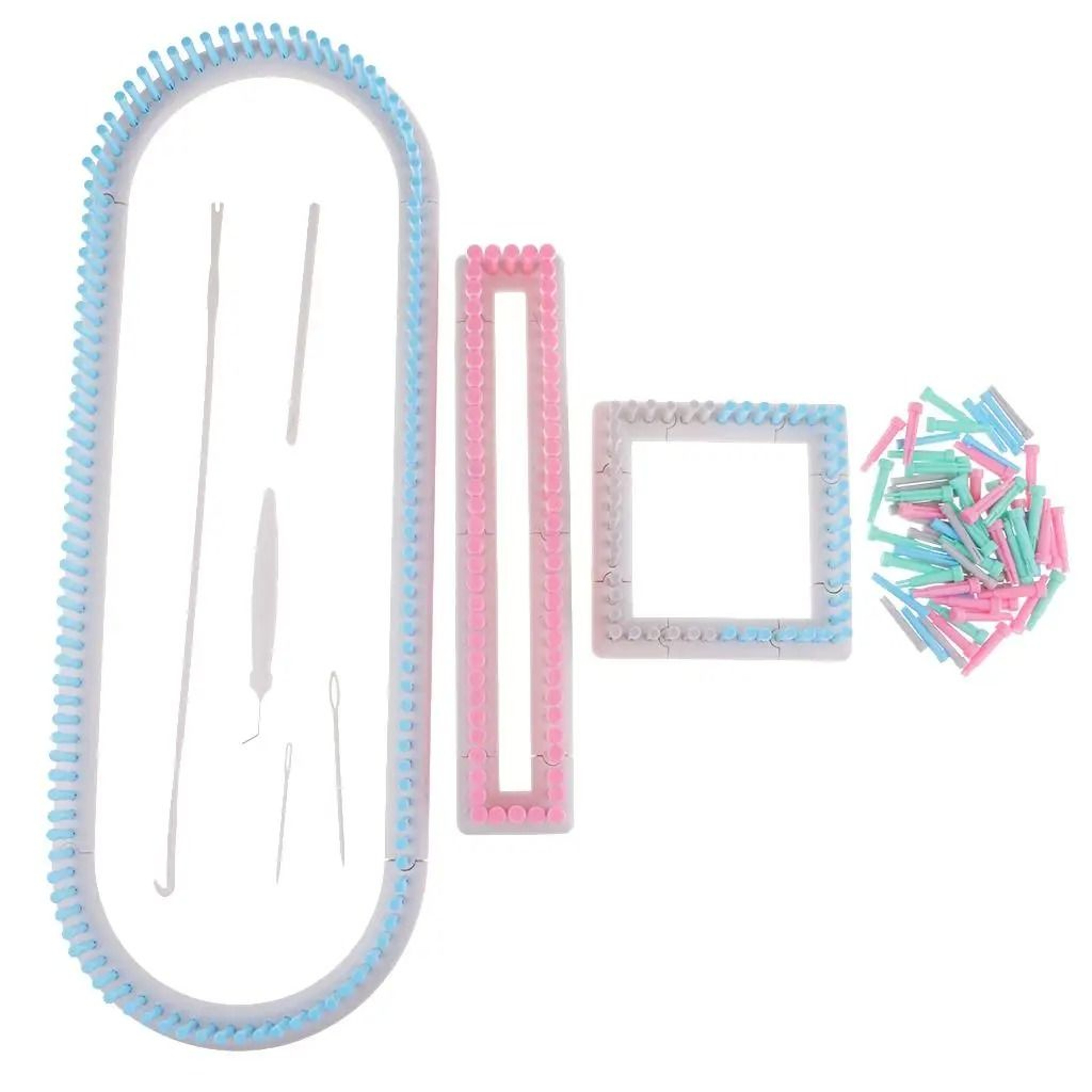 Long Knitting Board Loom Set With Craft Accessories For DIY Scarf Blanket And Sweater Weaving 4