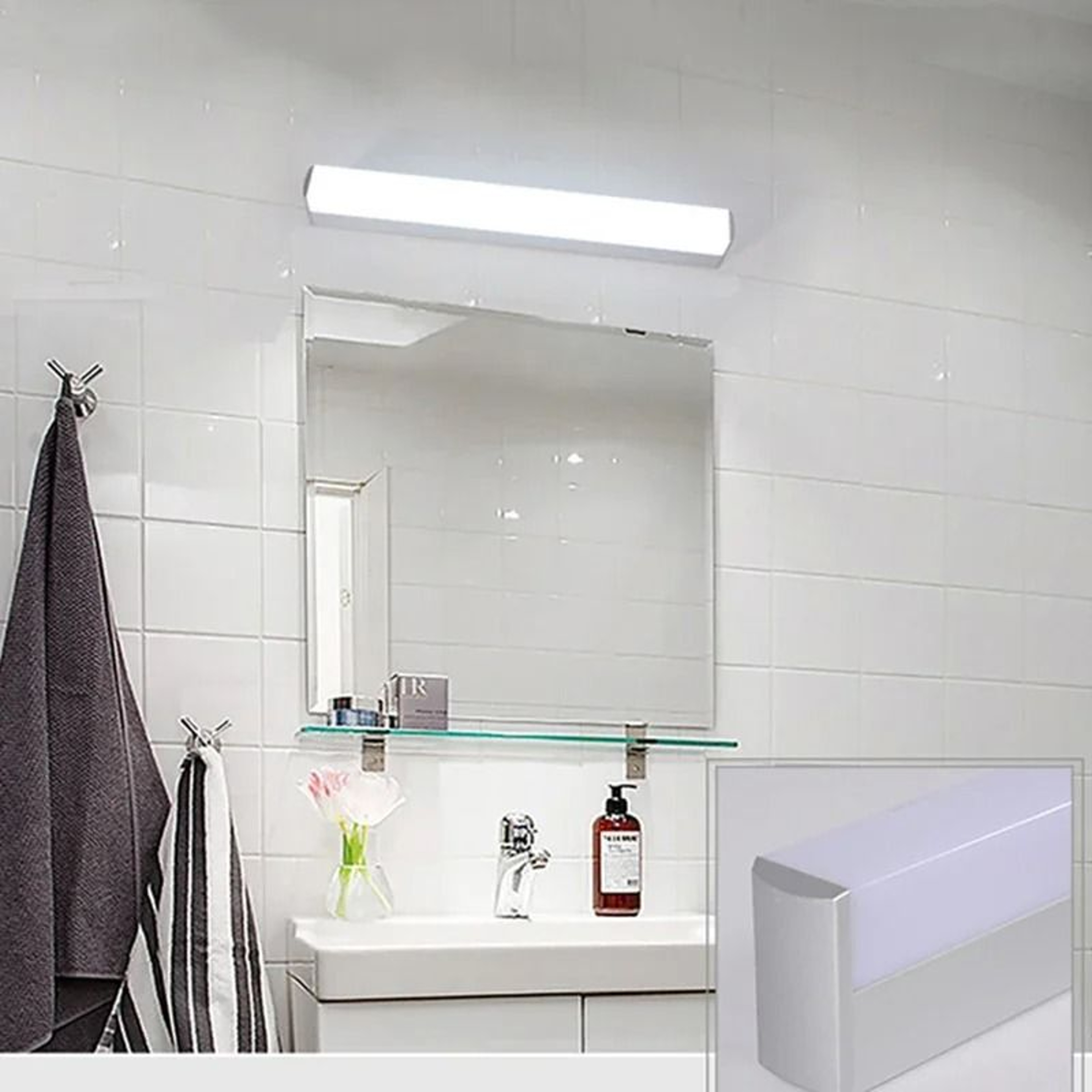 Moisture Proof LED Mirror Wall Light 984 In 25 Cm And 1575 In 40 Cm Long Strip Lamp For Bathroom An 1