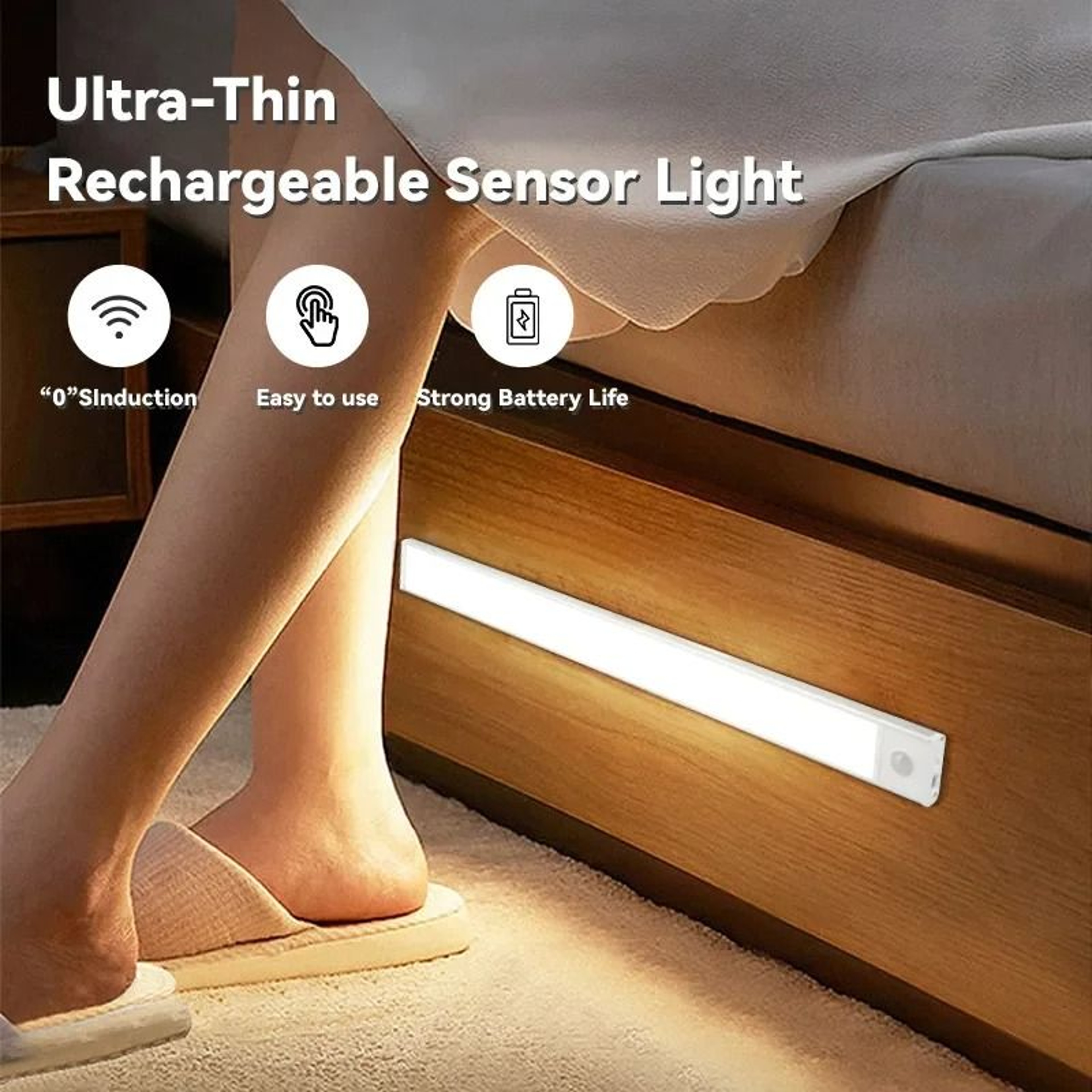 Wireless Rechargeable LED Motion Sensor Cabinet Light And Dimmable Wall Lamp For Wardrobes And Kitc 2