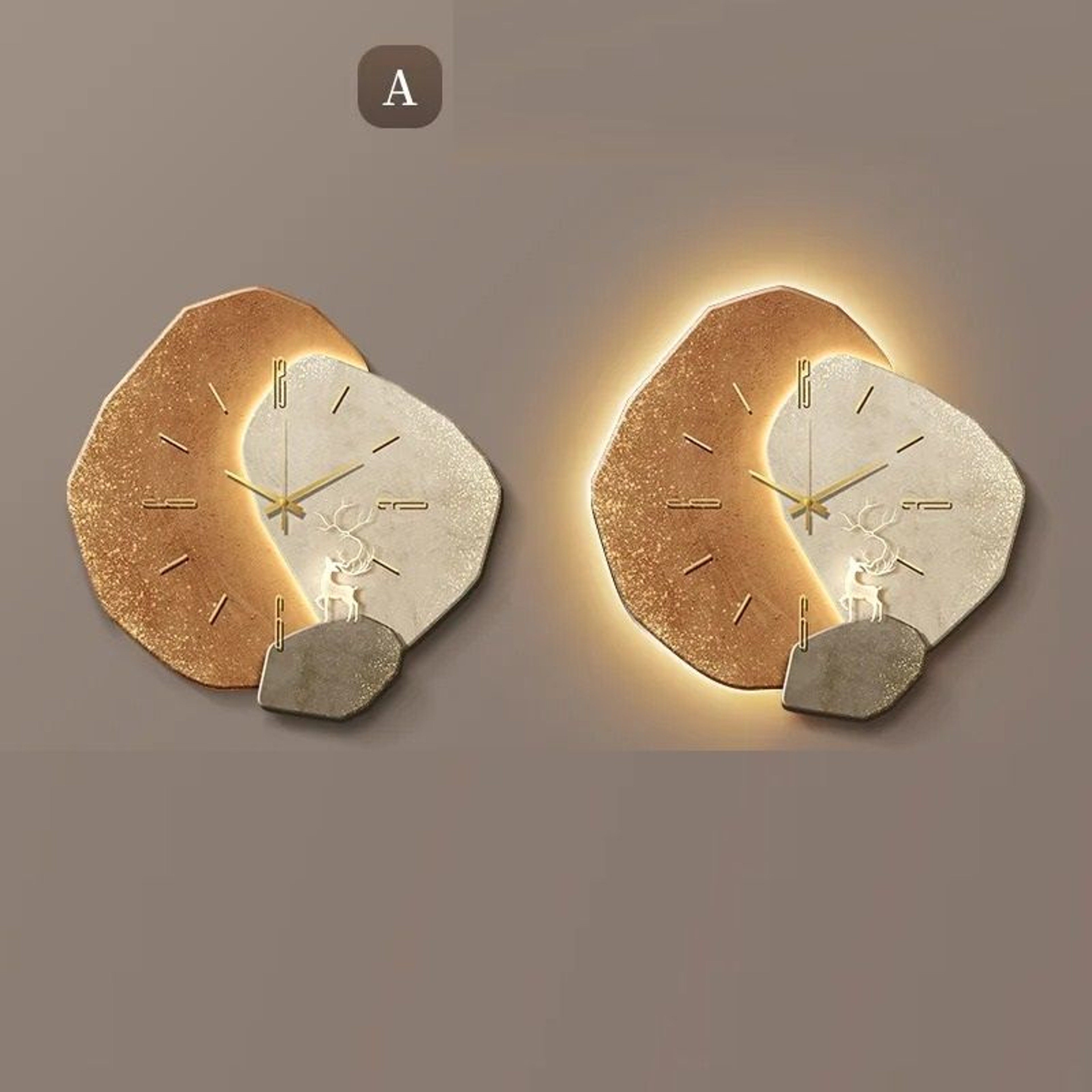 Modern Minimalist Lucky Stone Wall Clock With Silent Movement For Living Room And Dining Room 6