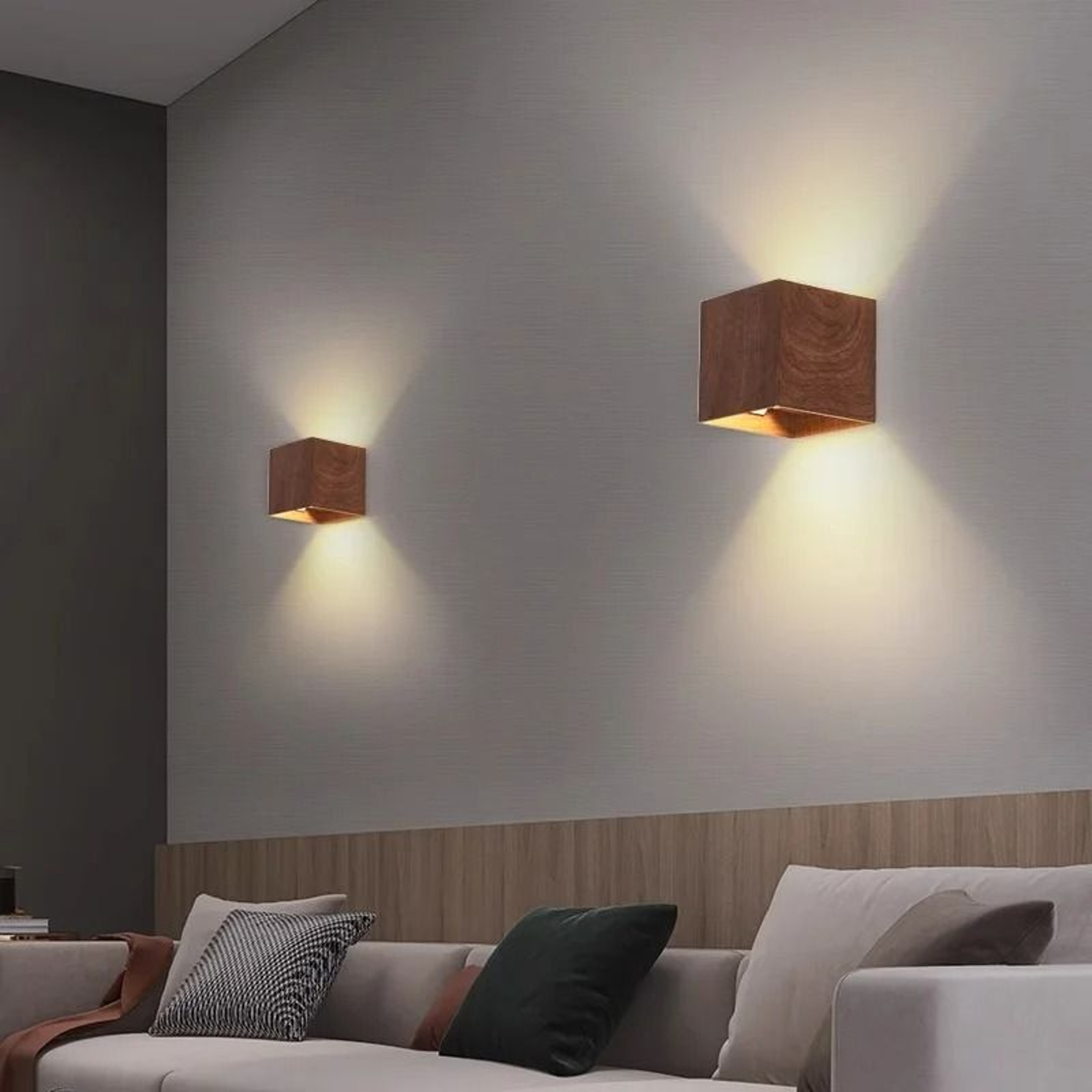 Creative Wood LED Up And Down Wall Lamp For Artistic Entrances Stairs And Balconies 2