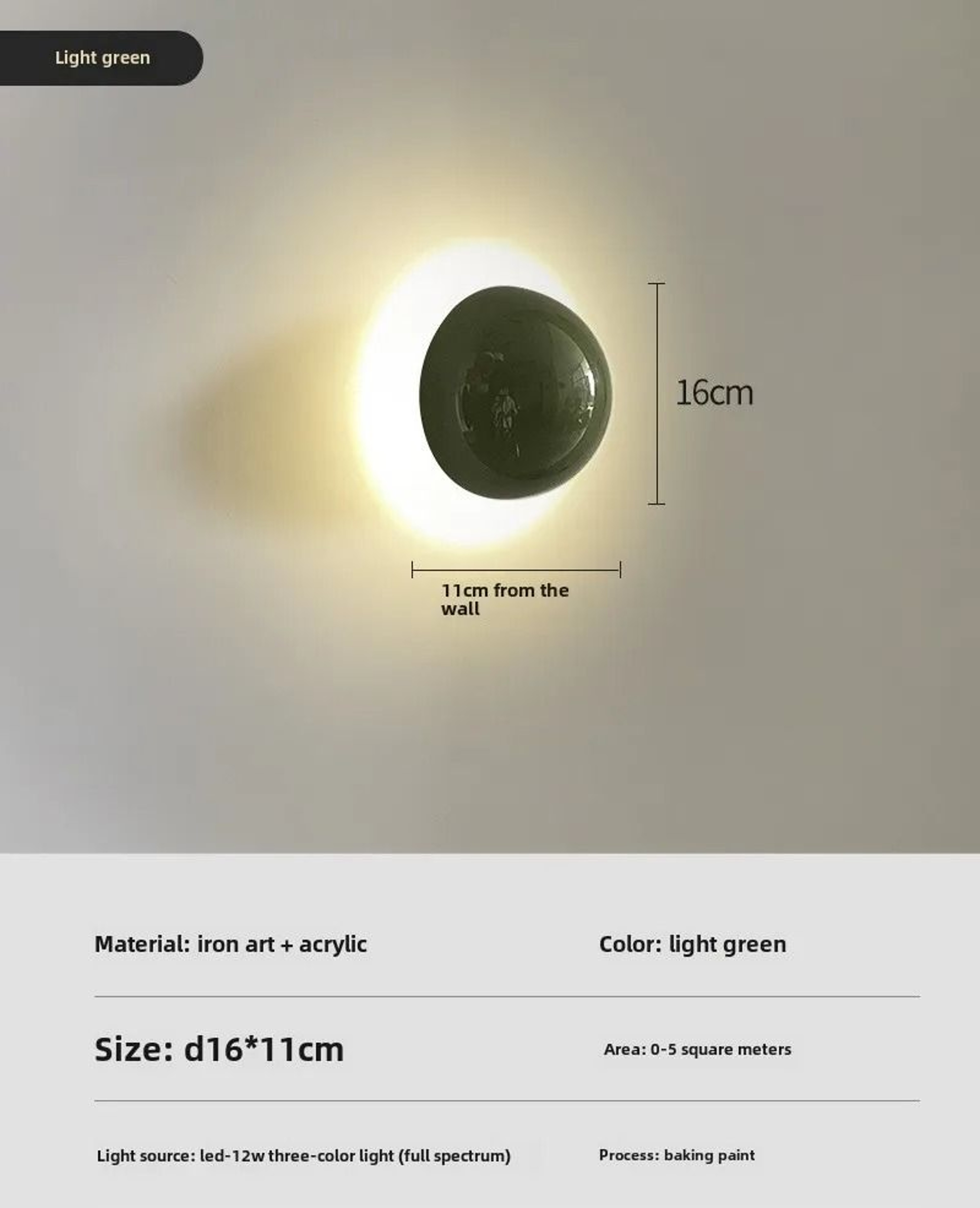 Modern Red Round Metal LED Wall Lamp And Ceiling Light For Bedroom Living Room And Corridor 8