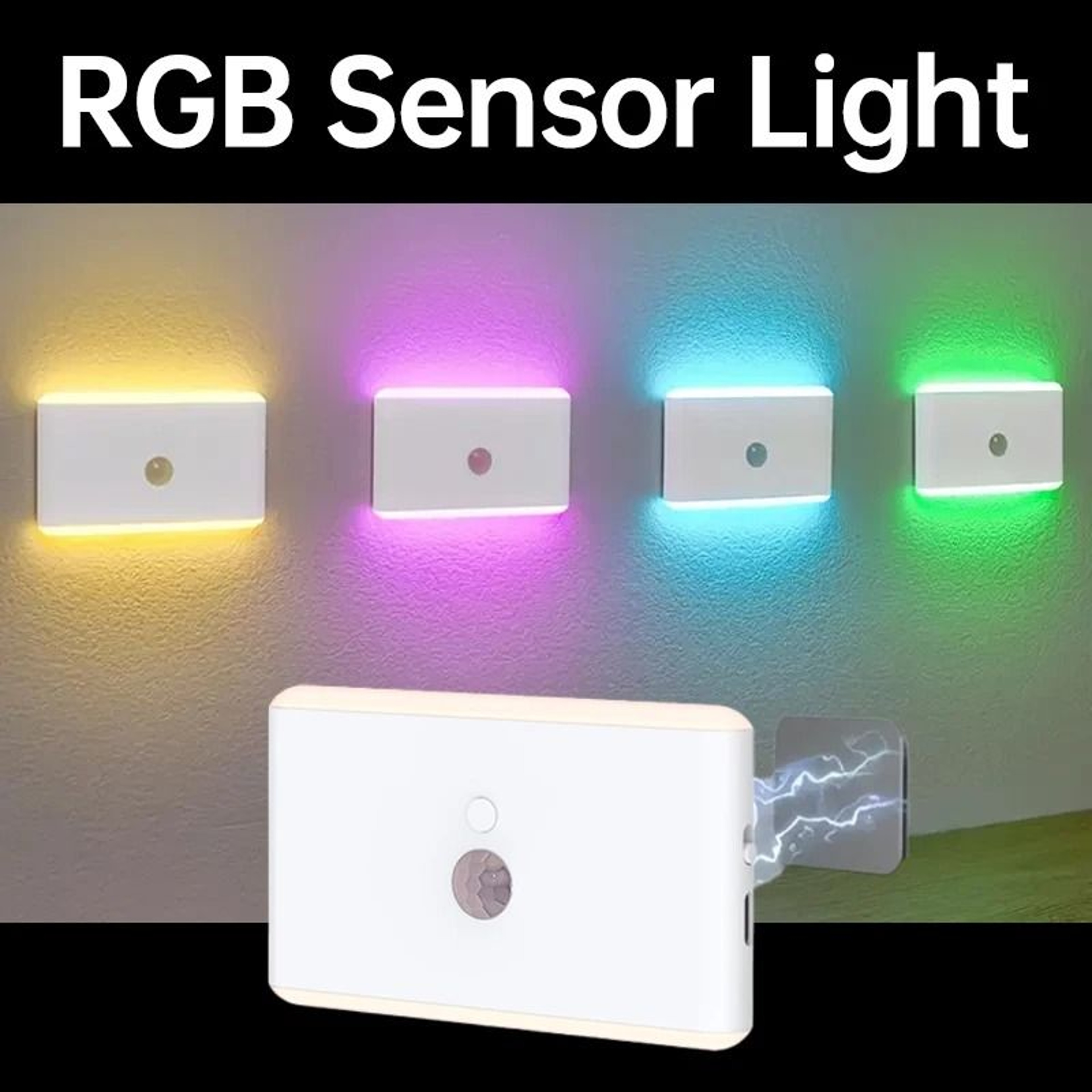 Wireless LED Motion Sensor Wall Lamp And Cabinet Light With Type C USB Rechargeable Battery For Sta 6