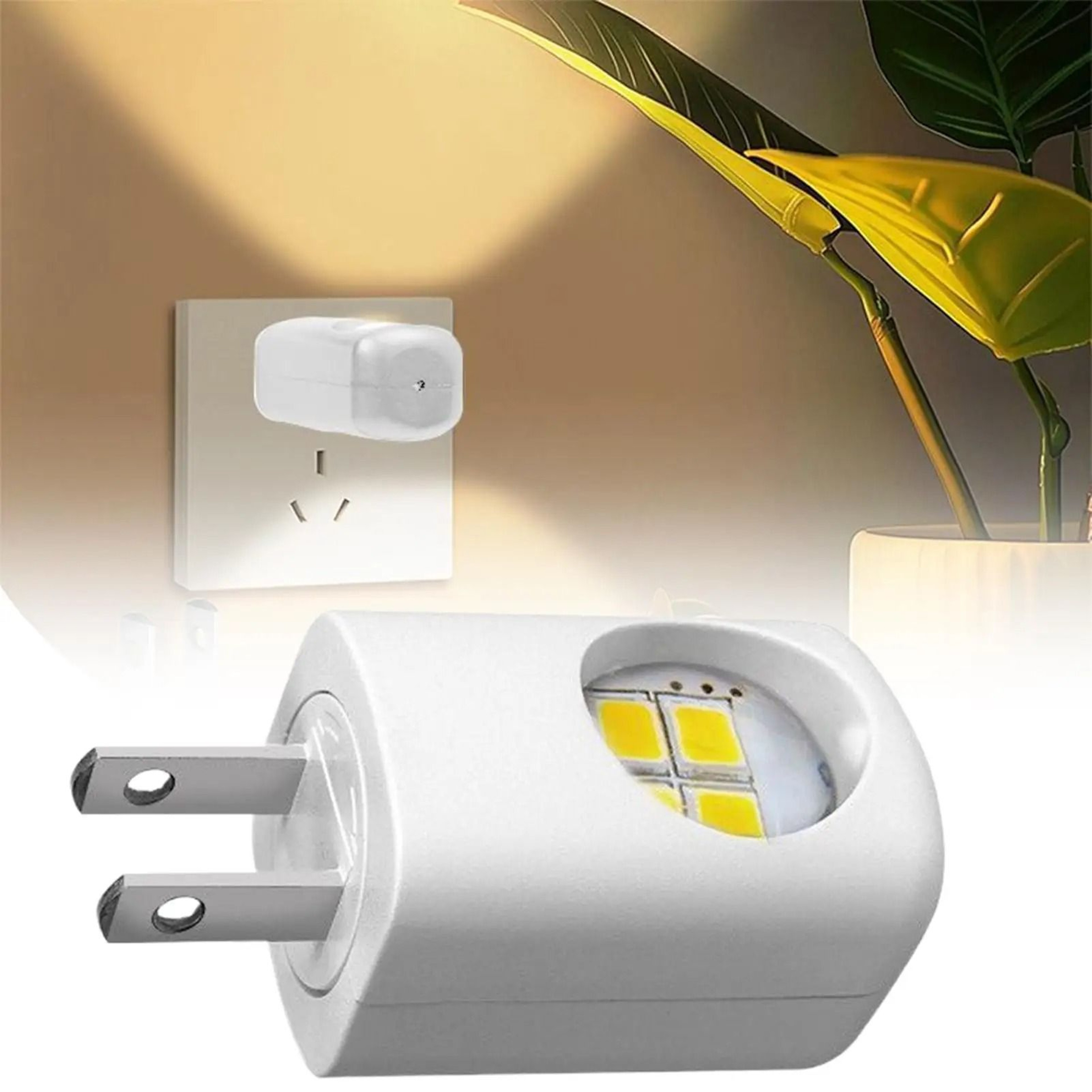 Compact LED Plug In Night Light With Dusk To Dawn Sensor 0