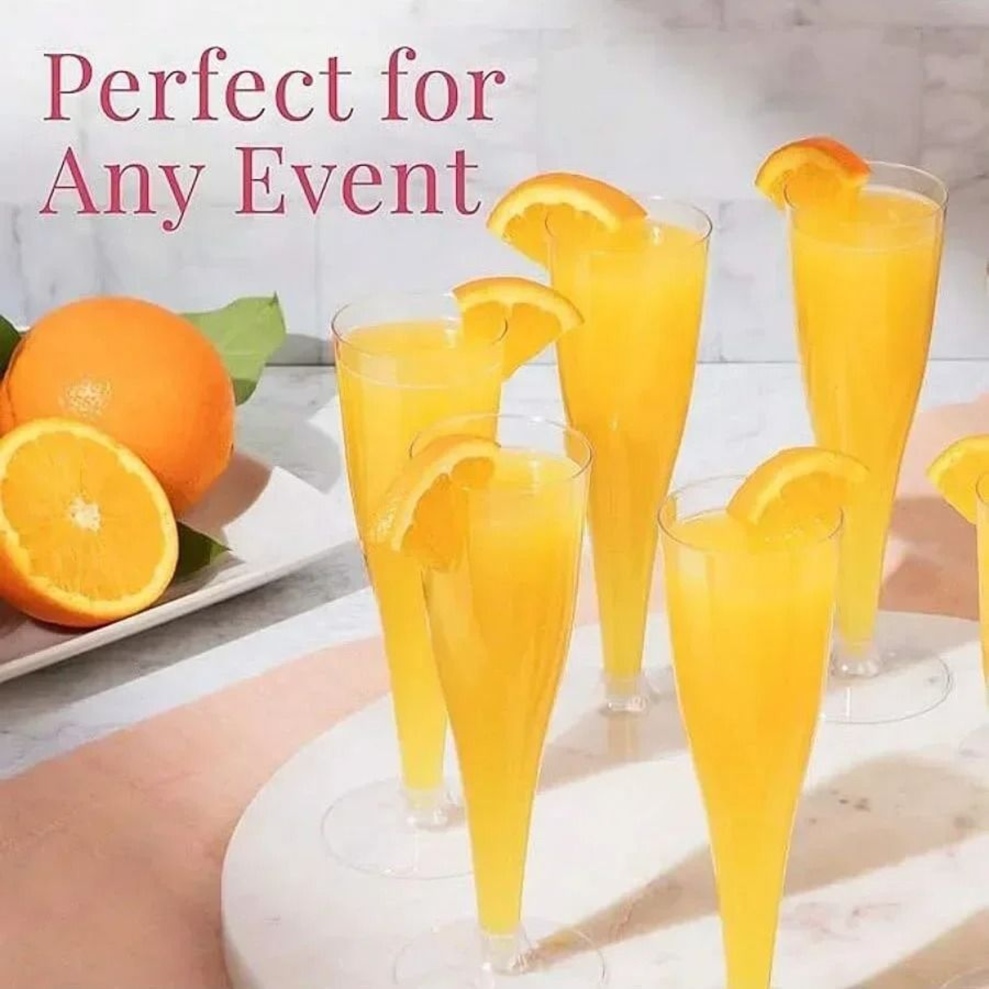 Disposable Plastic Champagne Glasses And Cocktail Stemware With Gold Glitter For Parties And Bars 3