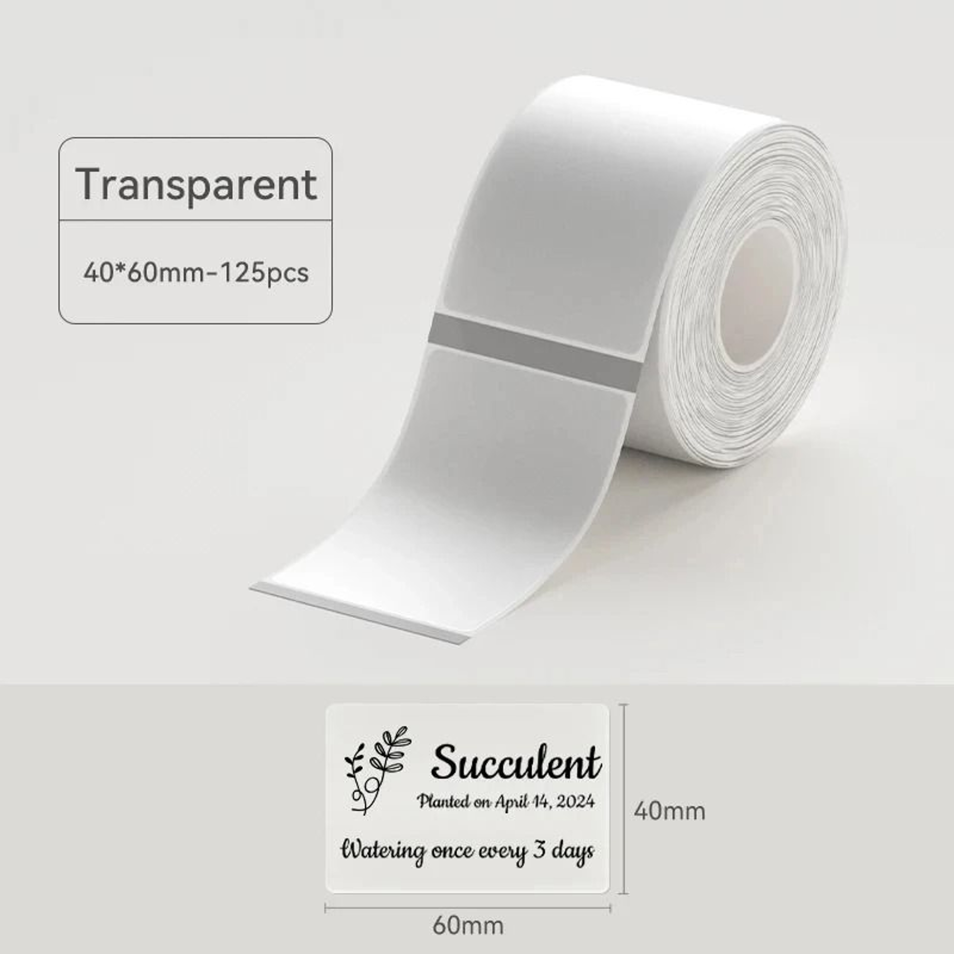 Universal White Color Transparent Self Adhesive Thermal Label Paper Rolls 14
