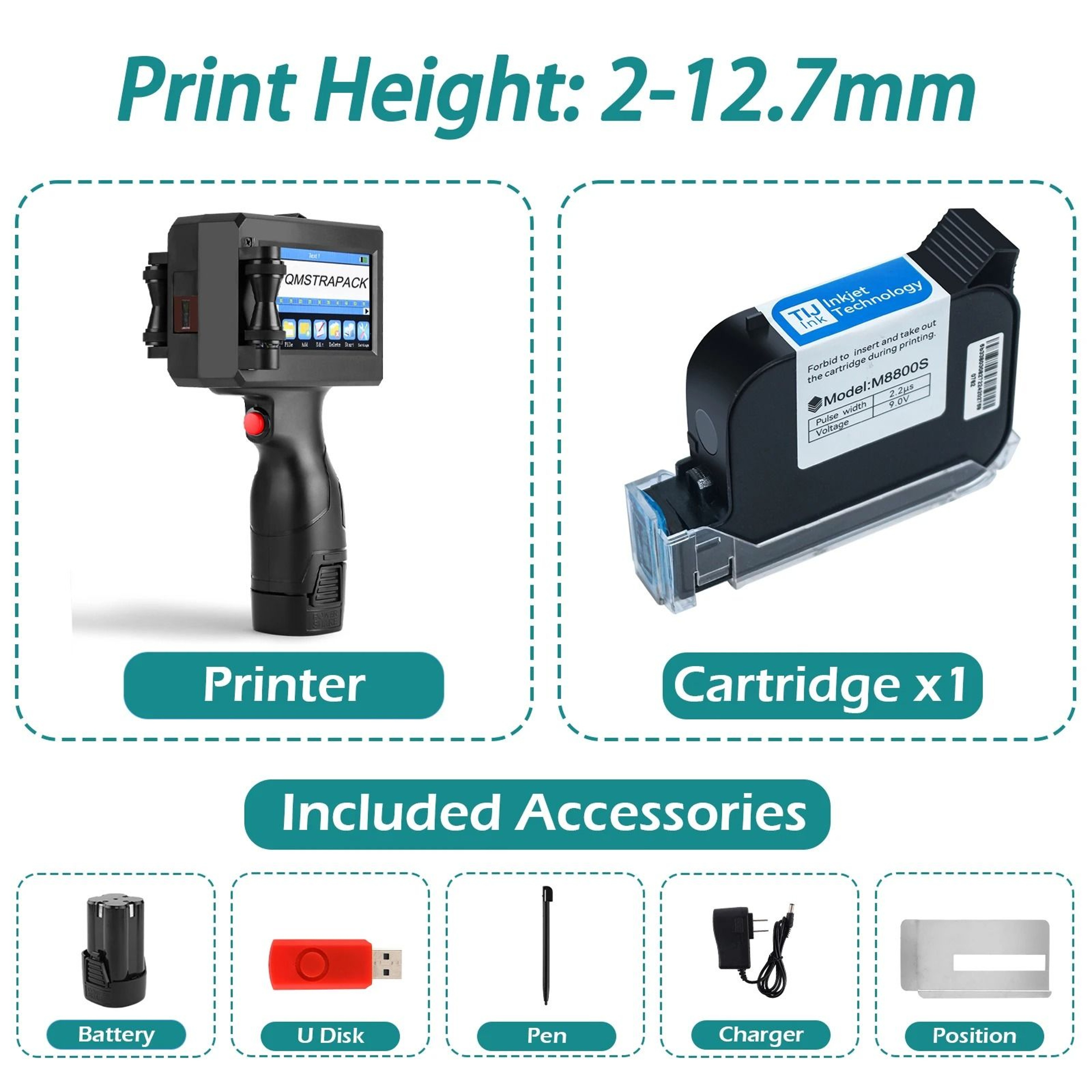 Non Encrypted Handheld Inkjet Printer Gun Fast Drying Batch Coding Machine 10