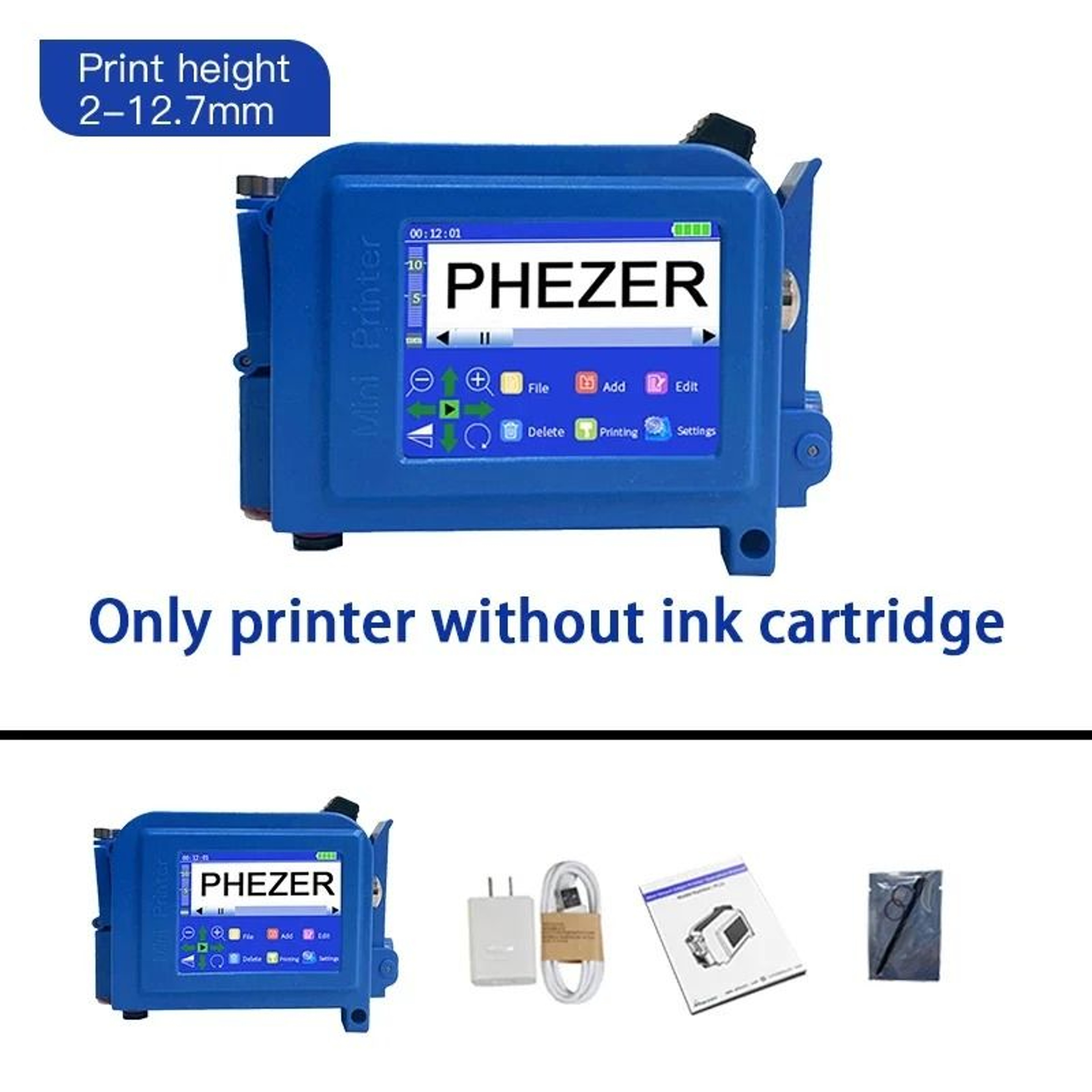 Handheld Thermal Inkjet Printer Mini Portable Batch Coder For QR Barcodes And Dates 8
