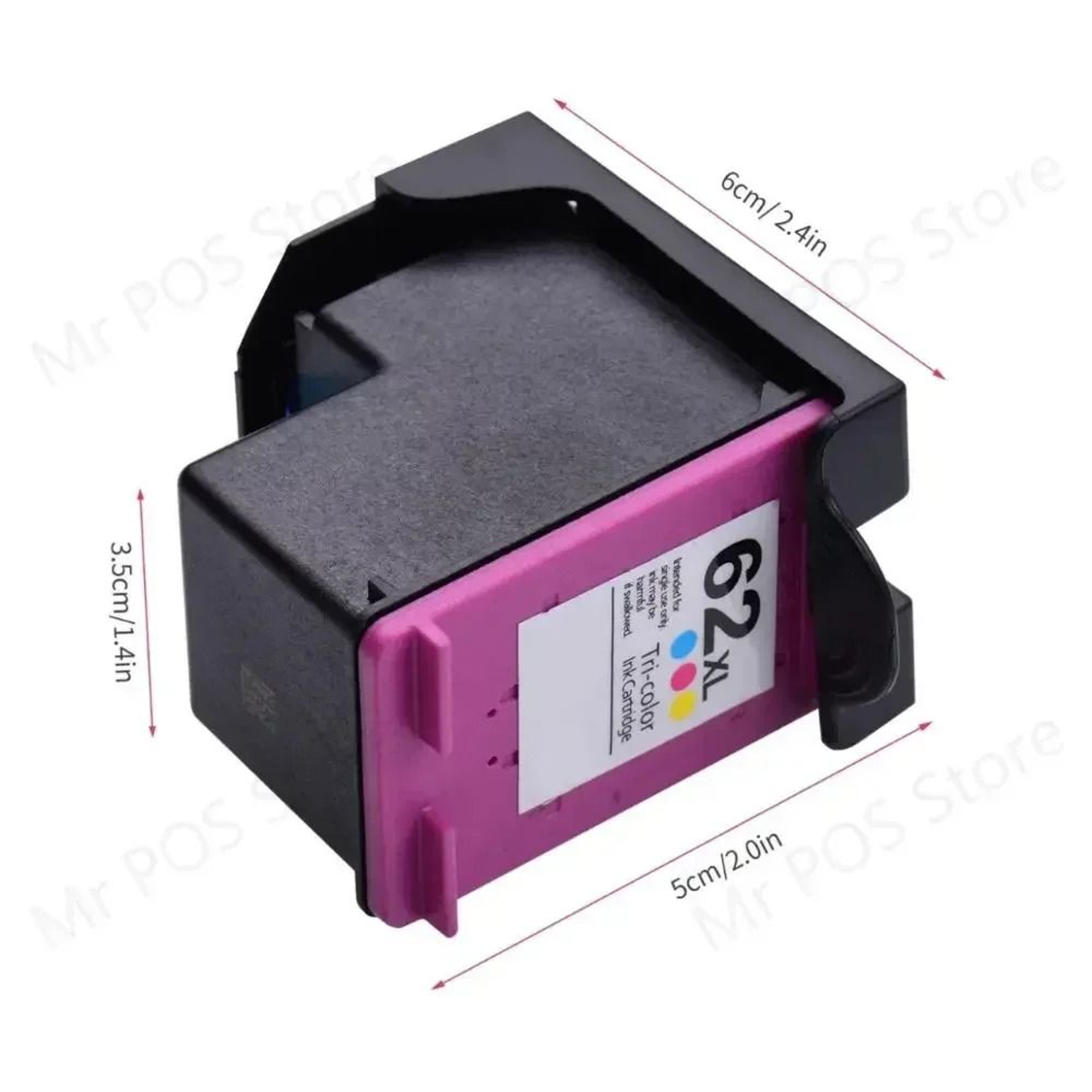 Universal Handheld Color Printer Replacement Ink Cartridge Refill Pack 3
