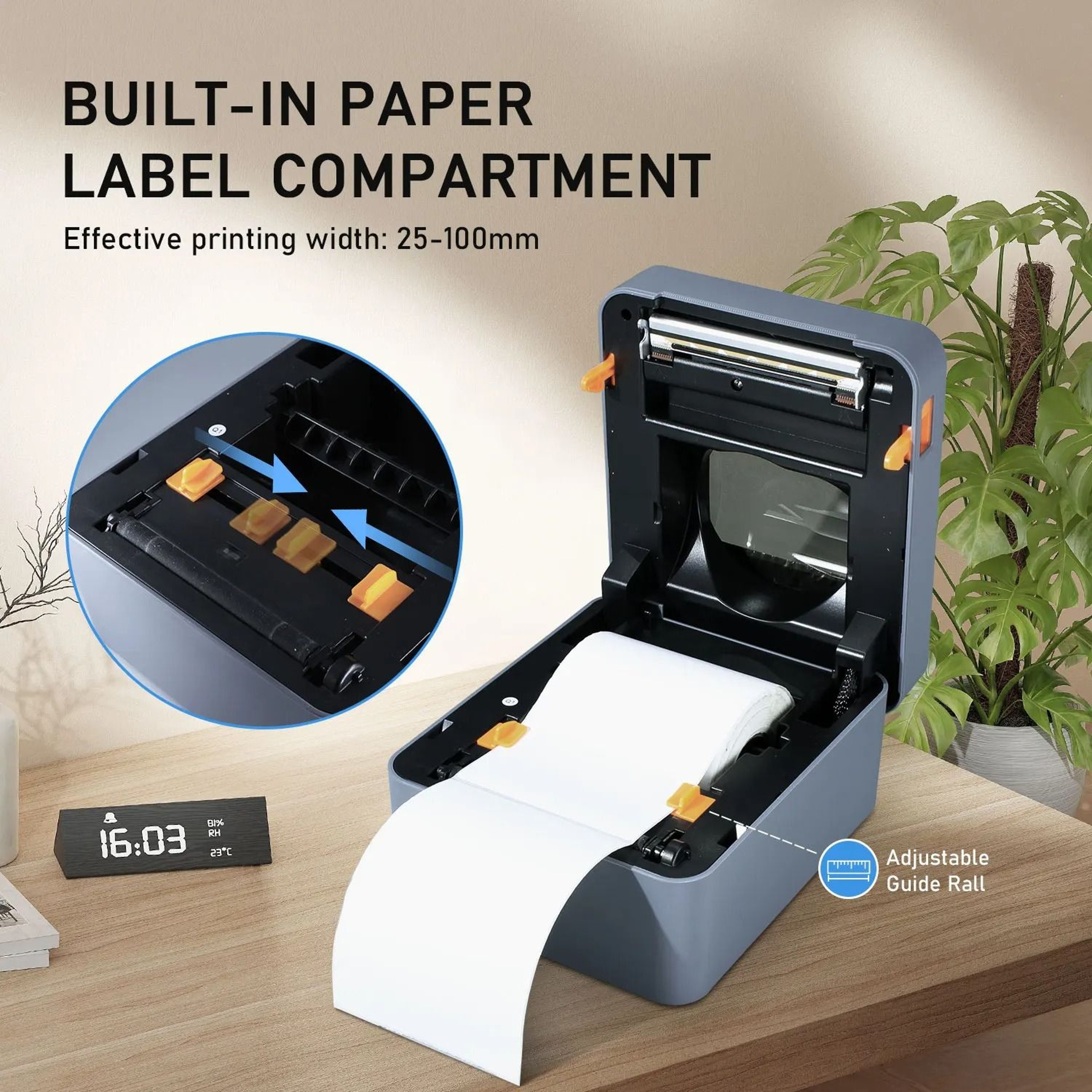 Desktop Wireless Bluetooth 4x6 Shipping Label Printer High Speed Express Waybill Maker 4