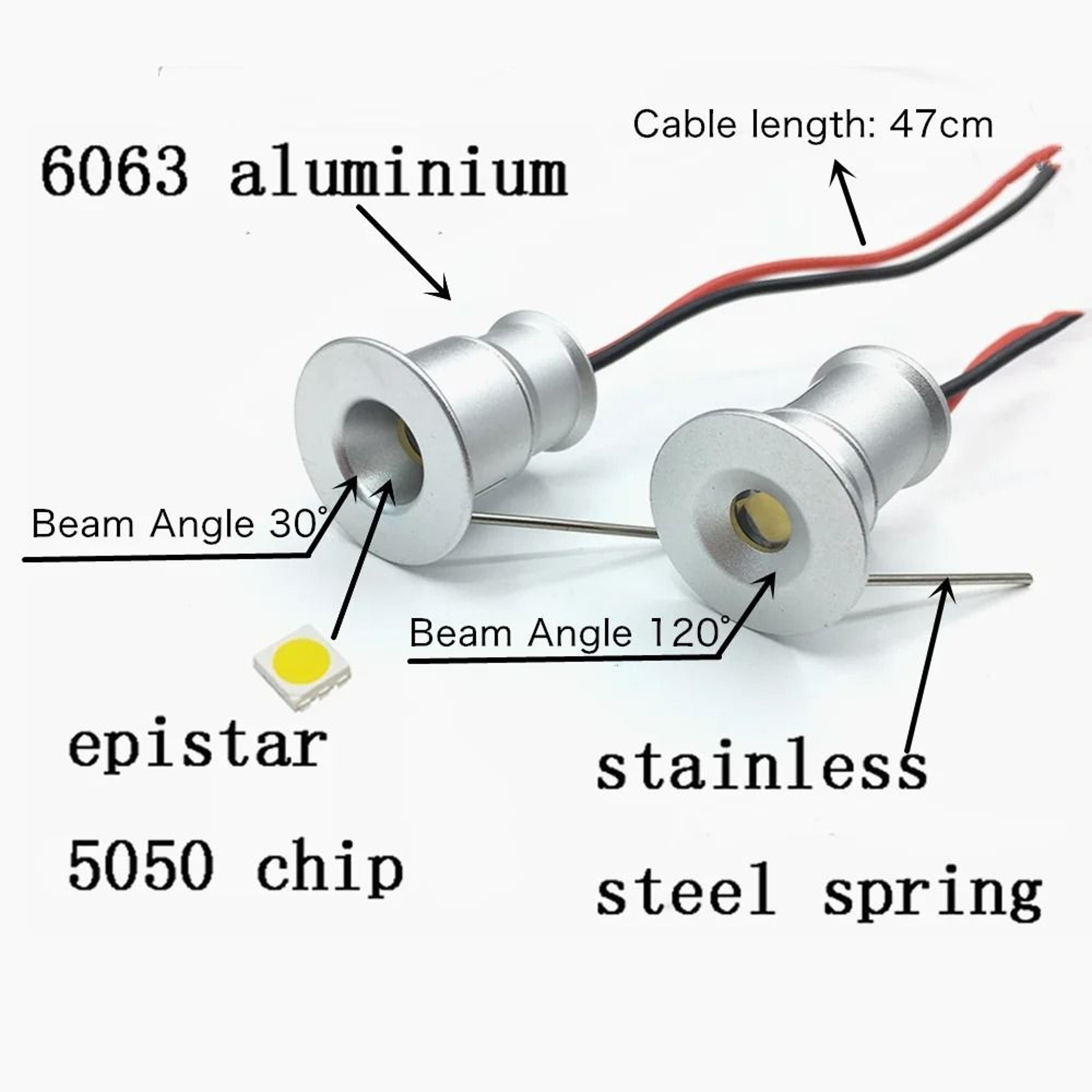 Desktop Mini LED Spotlight 1W Recessed Downlight 12V Dimmable Indoor Accent Lighting 2
