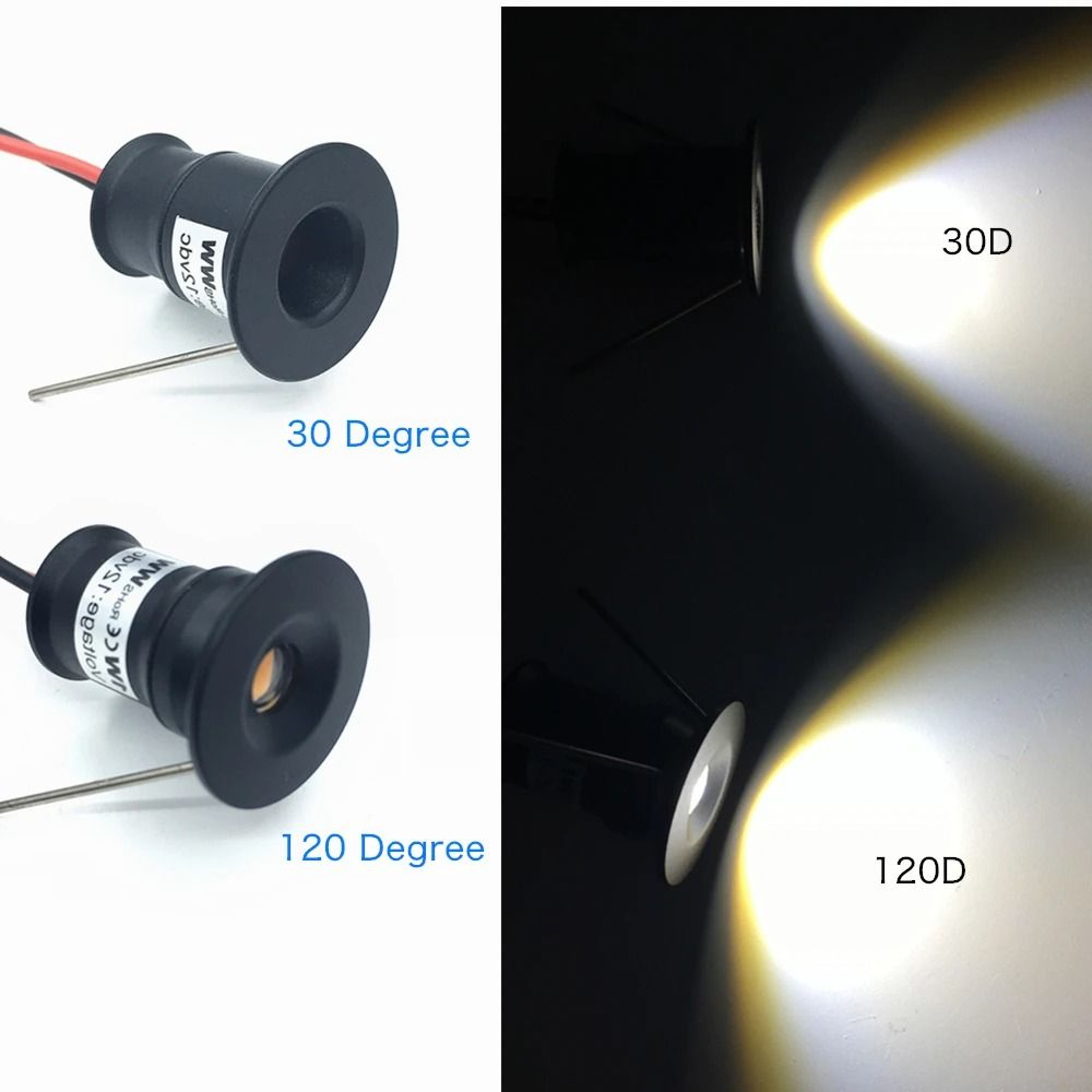 Desktop Mini LED Spotlight 1W Recessed Downlight 12V Dimmable Indoor Accent Lighting 4