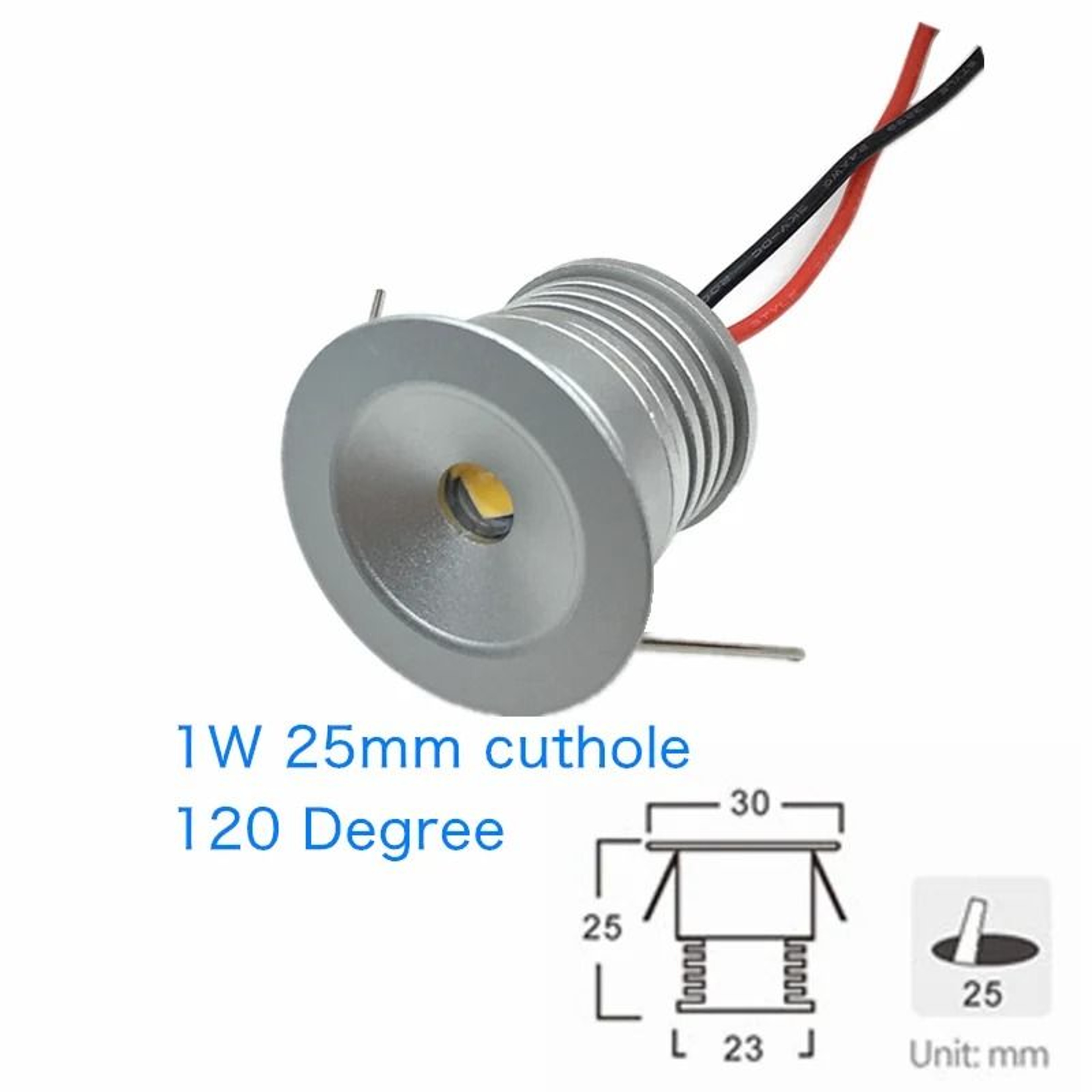 Desktop Mini LED Downlight 1W 3W Recessed 12V Dimmable Cabinet Ceiling Spotlight 6