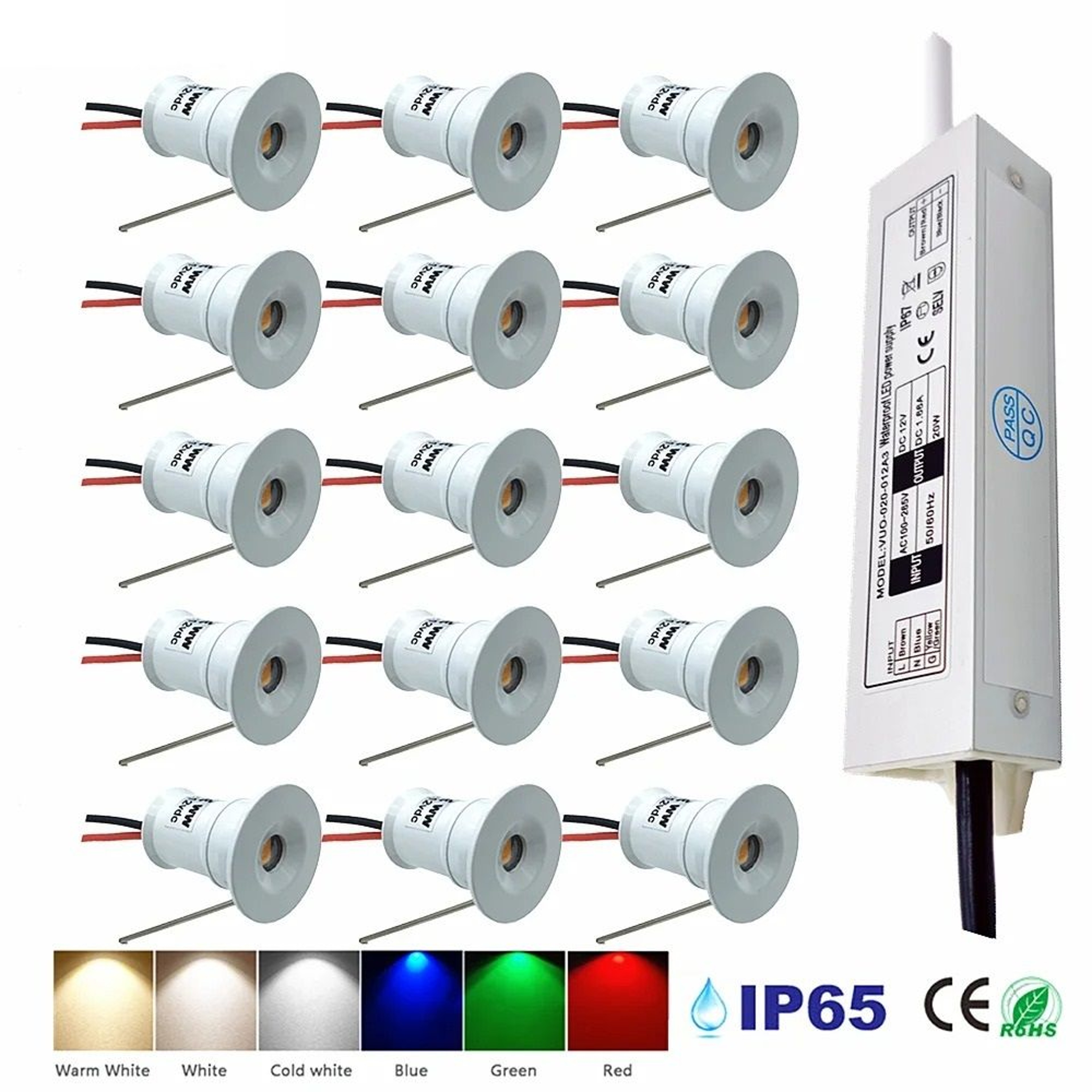 Mini Downlight LED 12V 1W Recessed Small Spotlight Set With Transformer AC110 To 220V 0