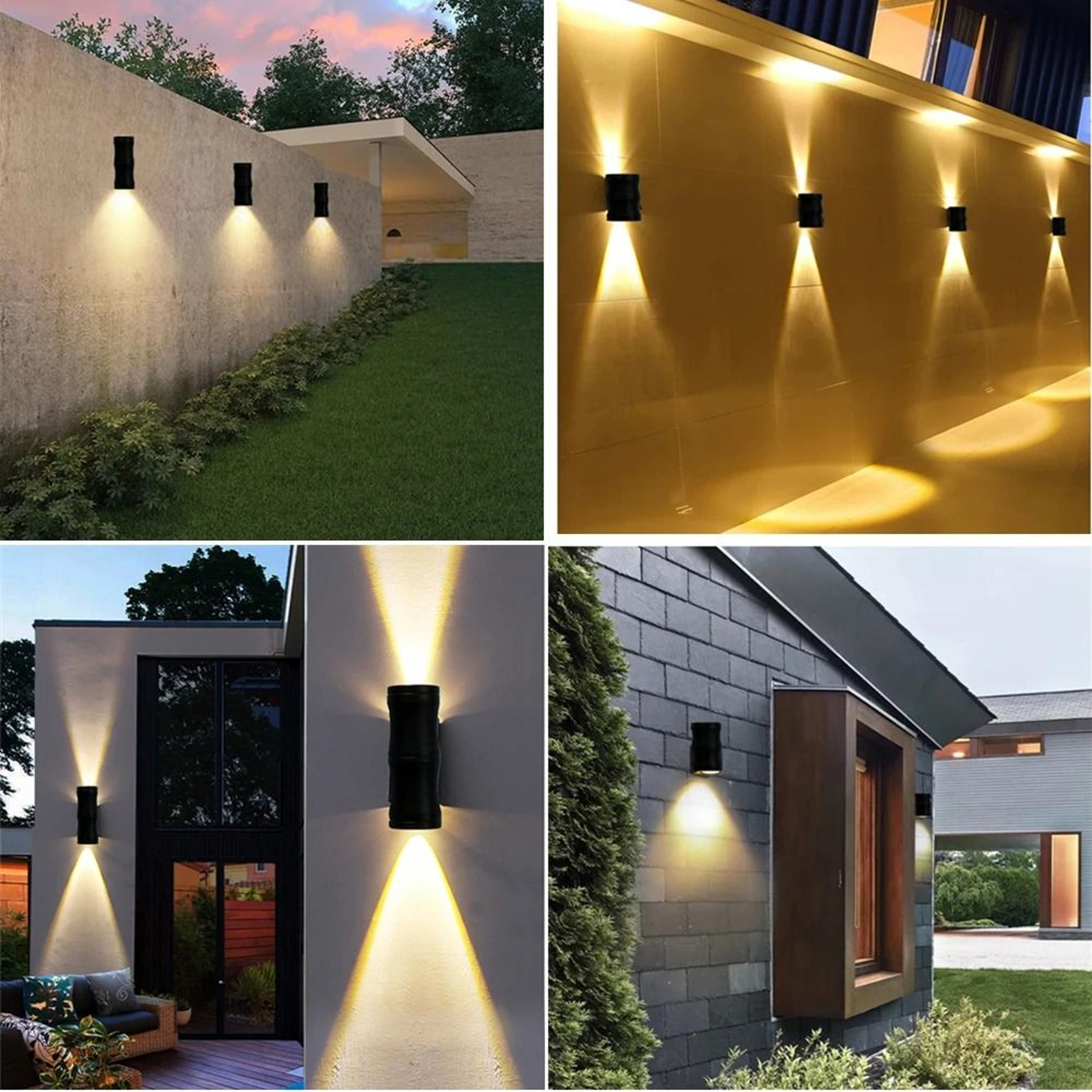 Outdoor LED Wall Lamp 3W Waterproof IP65 Garden Up And Down Light Aluminum Porch Sconce 12V 24V 0