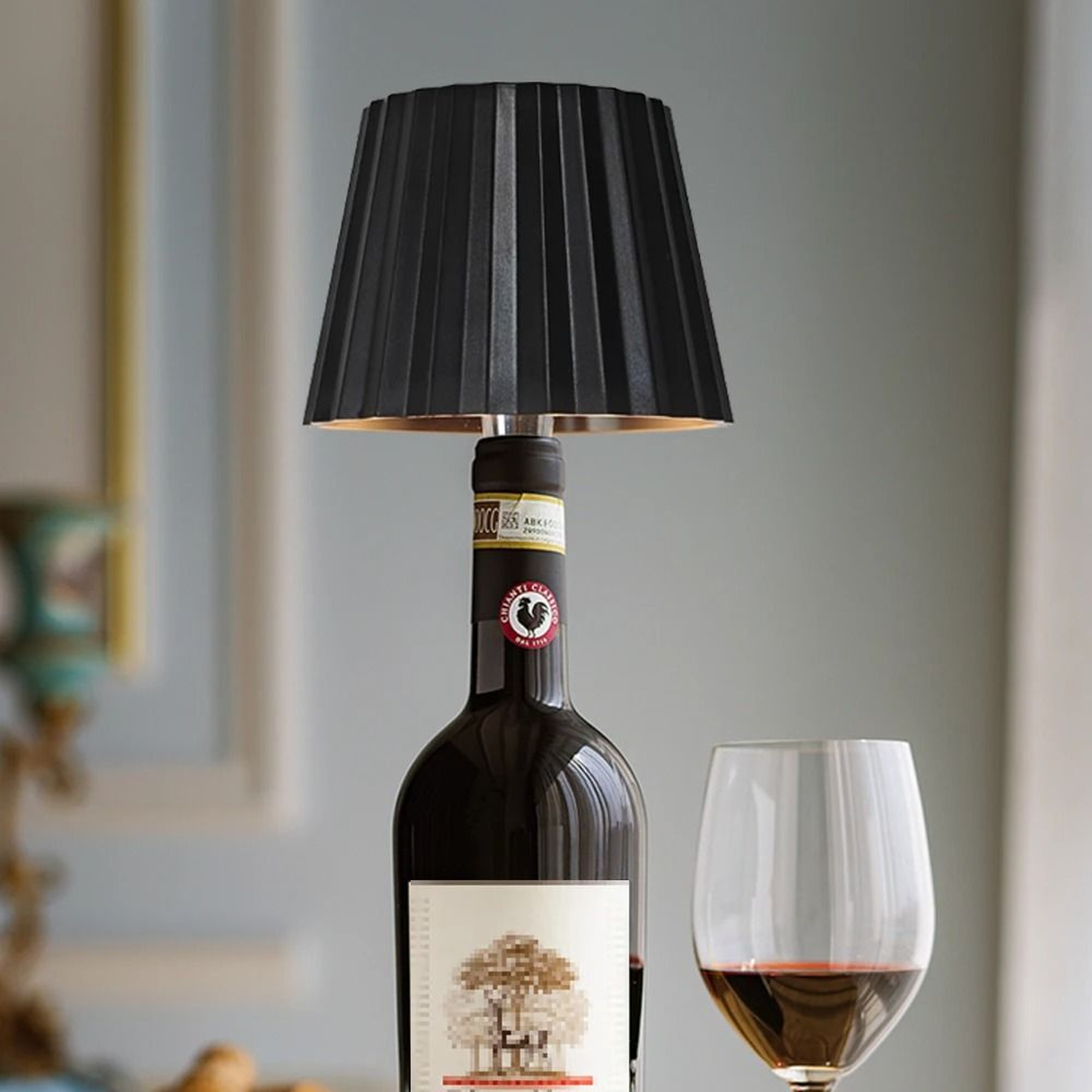 Rechargeable LED Wine Bottle Light 3 Colors Dimmable Bar Cafe Atmosphere Lamp Creative Desk Light 2