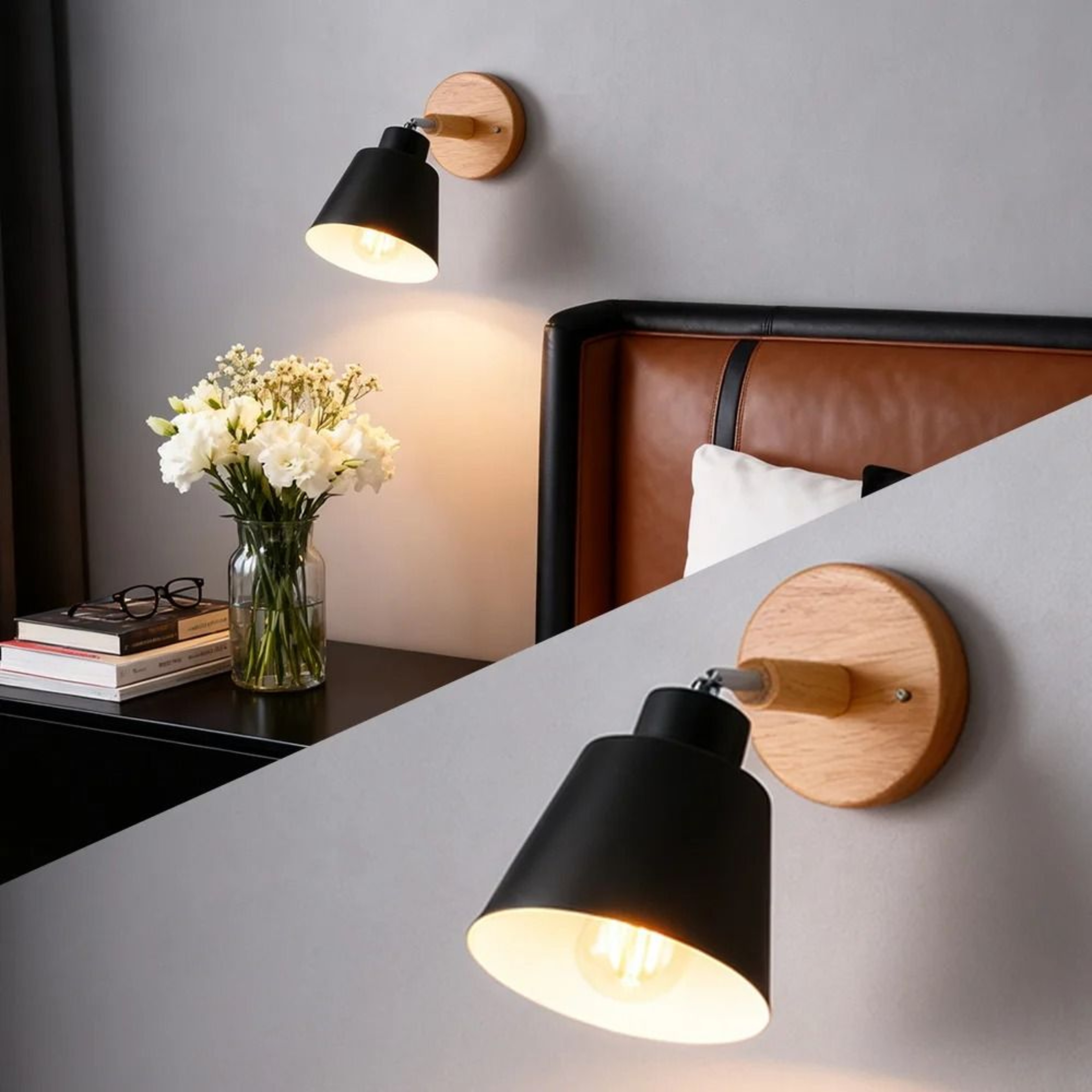 LED Wall Light E27 Replaceable Bulb 85265V 3 Color Wall Lamp Bedside Sconce Living Room 0