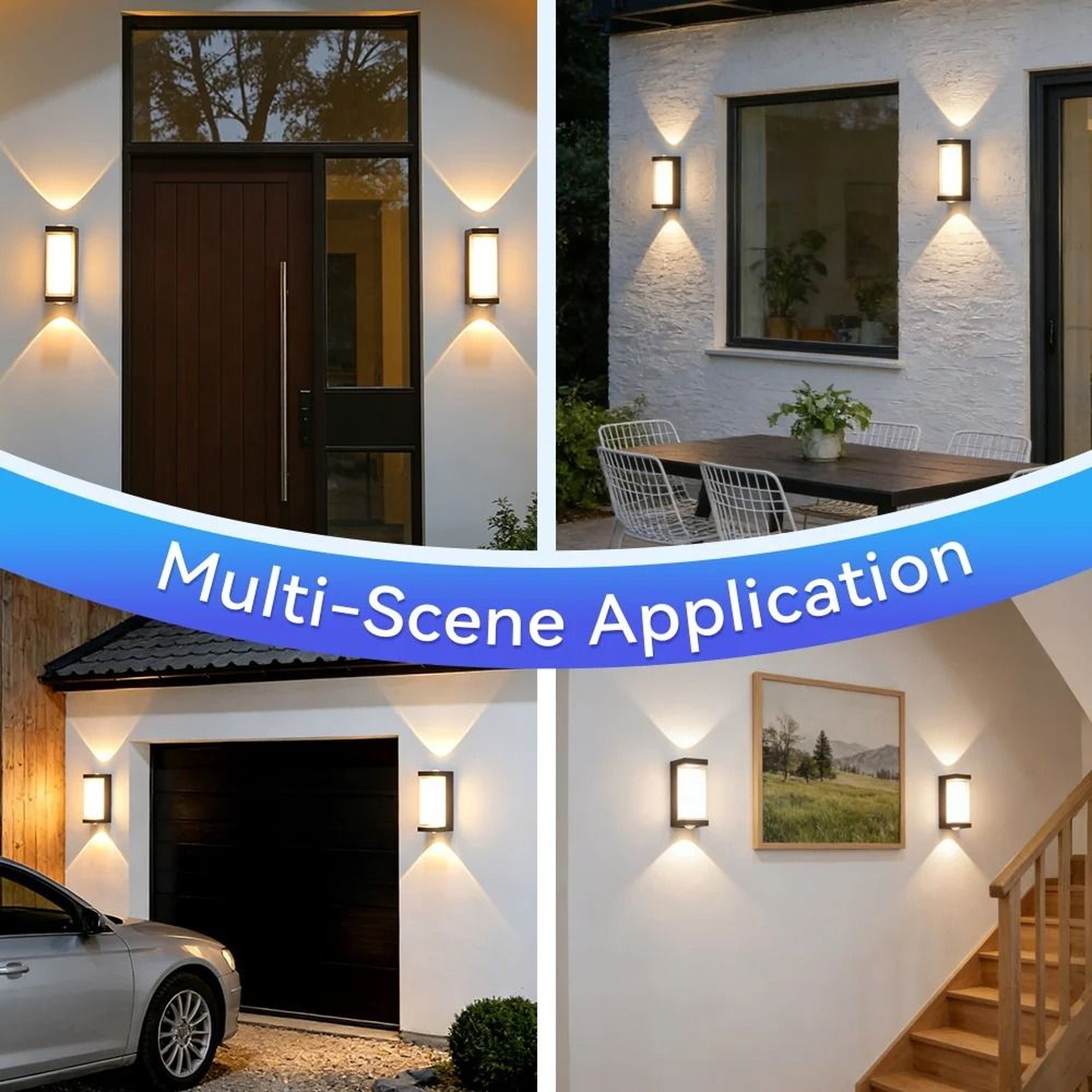 Outdoor 12W LED Wall Lamp IP65 Waterproof Modern Garden Corridor Light 4