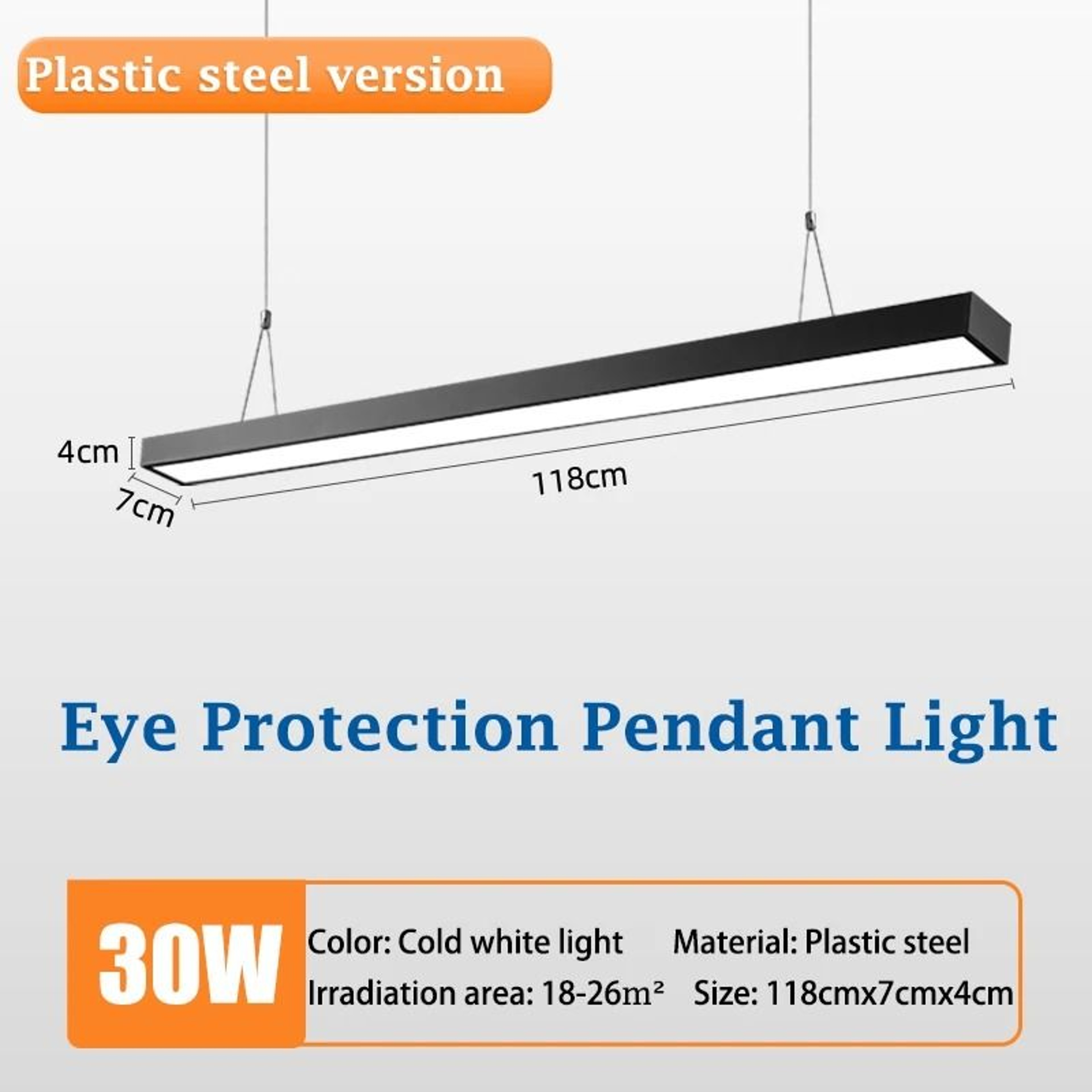 Linear LED Pendant Bar Chandelier 472 Inch 185 To 265V Hanging Ceiling Light Dining Room Office 8
