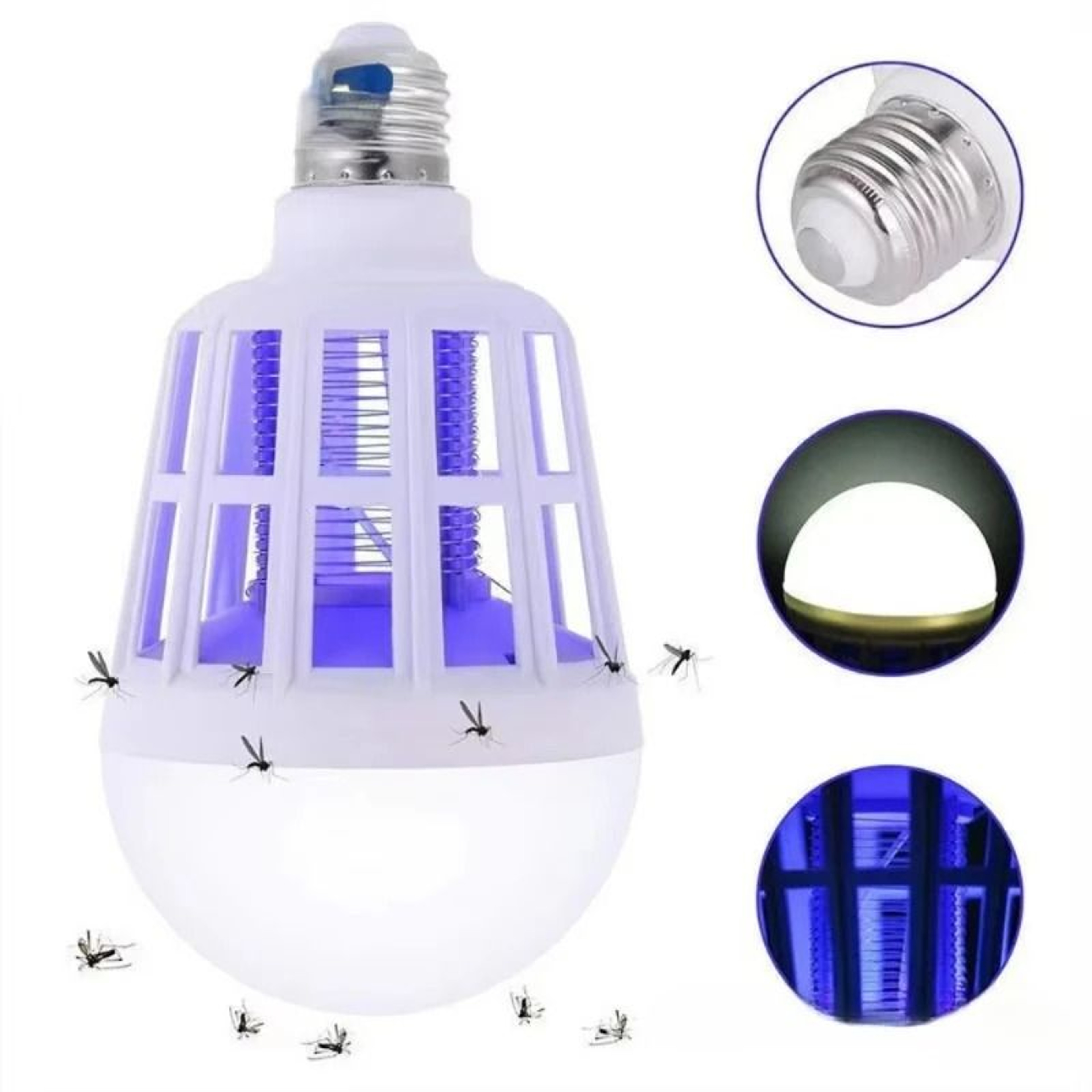 Electric Mosquito Zapper Fly Trap Light Bulb Lamp Home Backyard Indoor Outdoor Insect Killer Fixtur 3