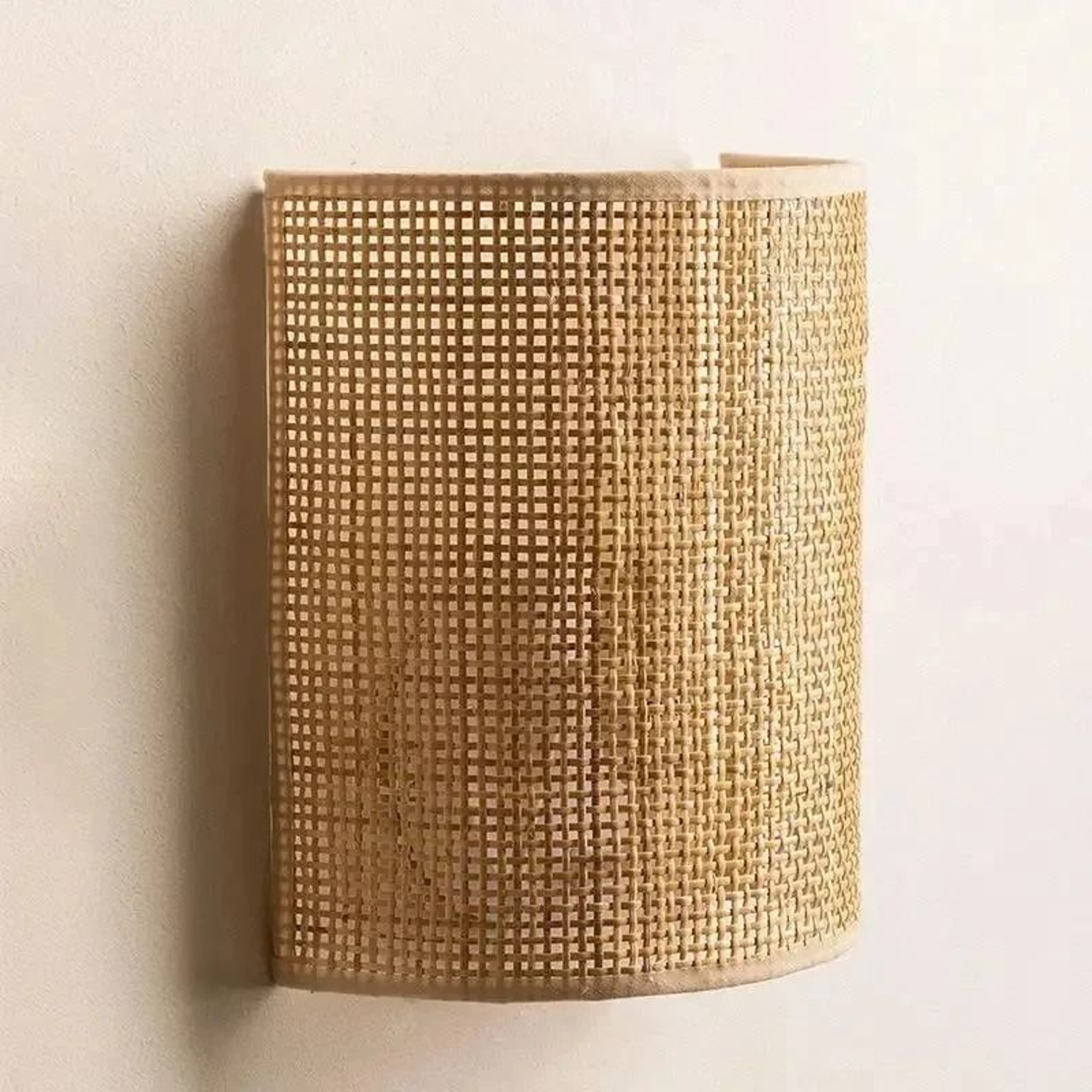 Handmade Rattan Wall Lamp Bohemian Woven Sconce Bedroom Bedside Corridor Living Decor Fixture 0
