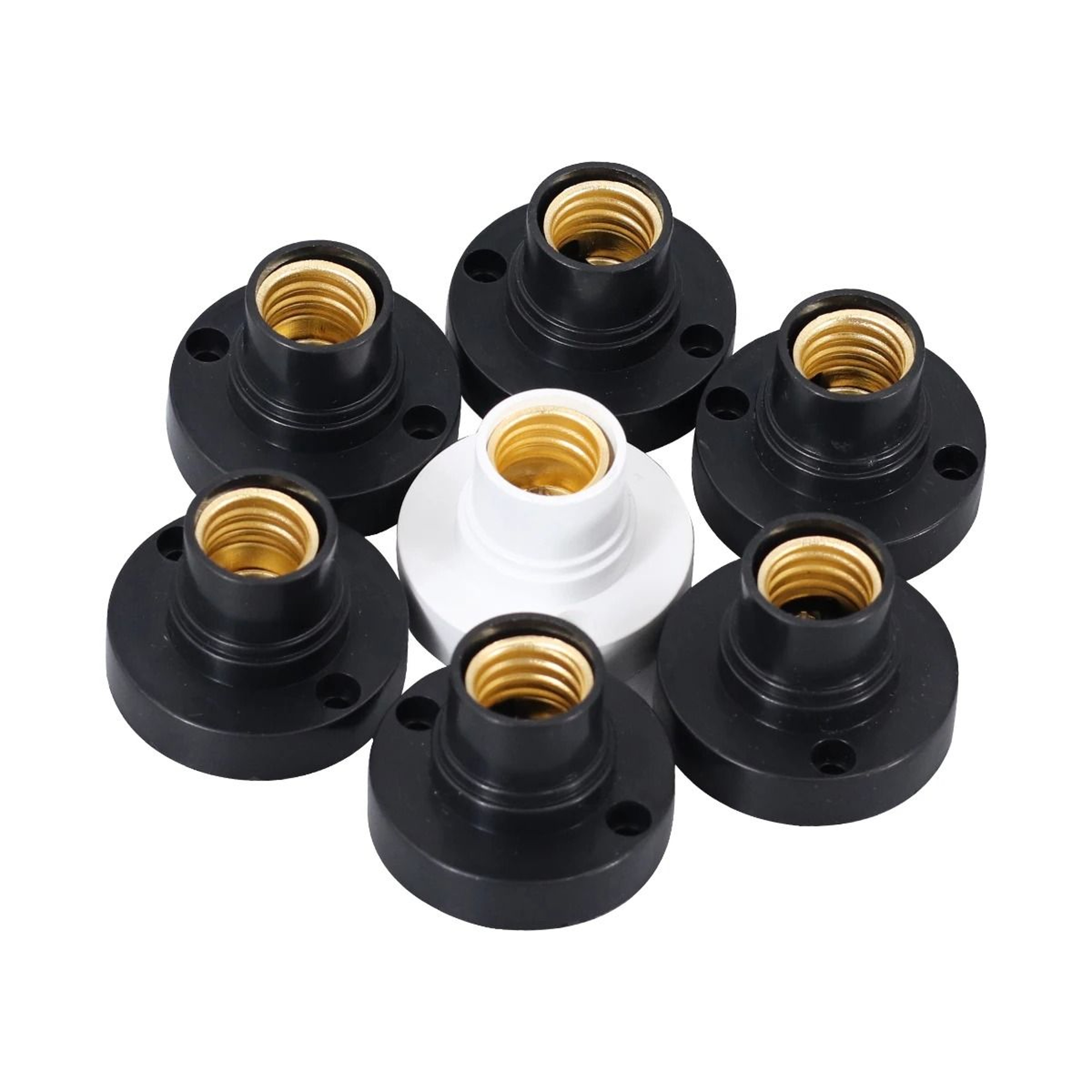 10 Pack Small Threaded Screw Light Bulb Socket Holder Base Wiring Adapter Lamp Replacement Set 3