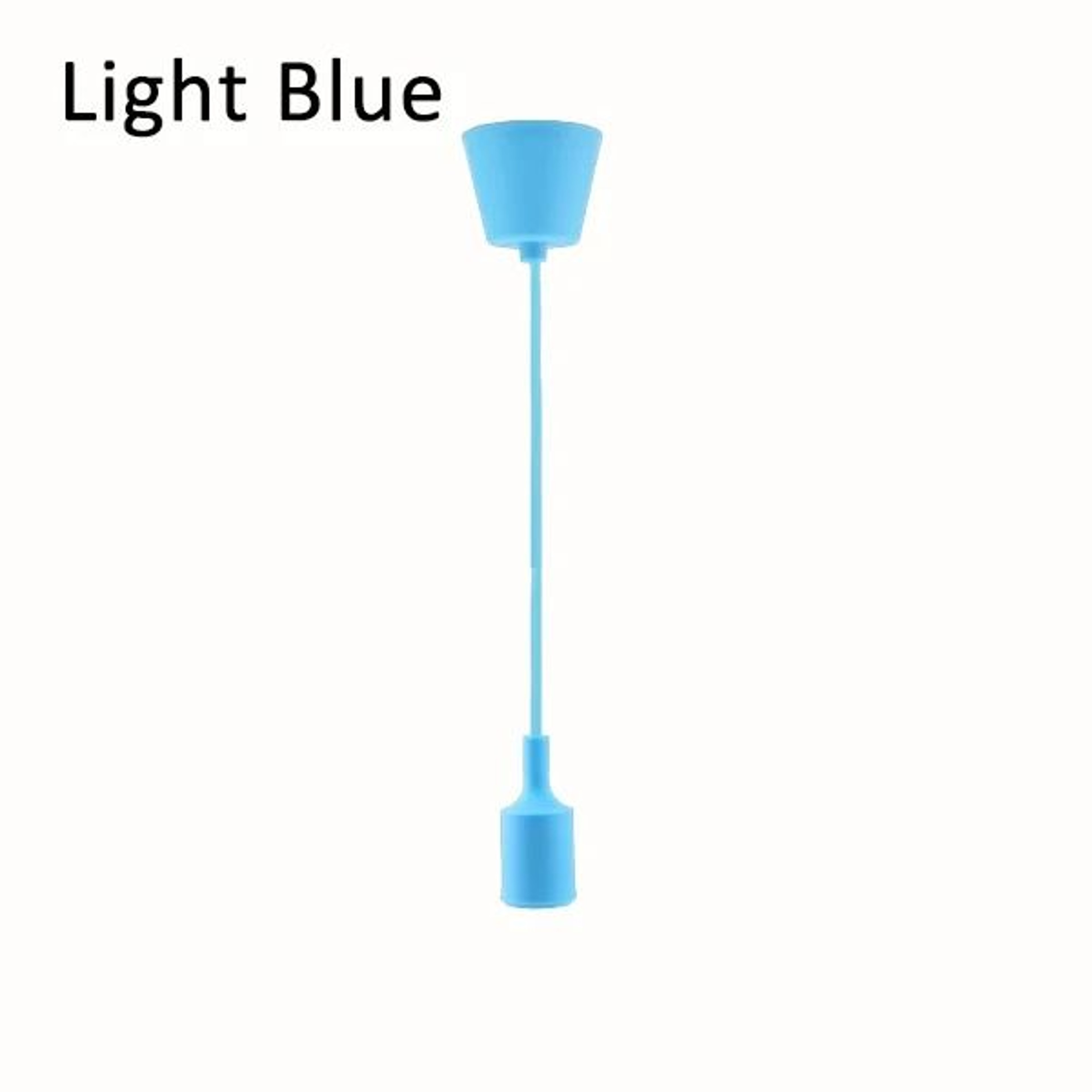 Colorful Silicone Pendant Light Single Head Hanging Cord Lamp AC 90 To 260V Screw Base Fixture 12