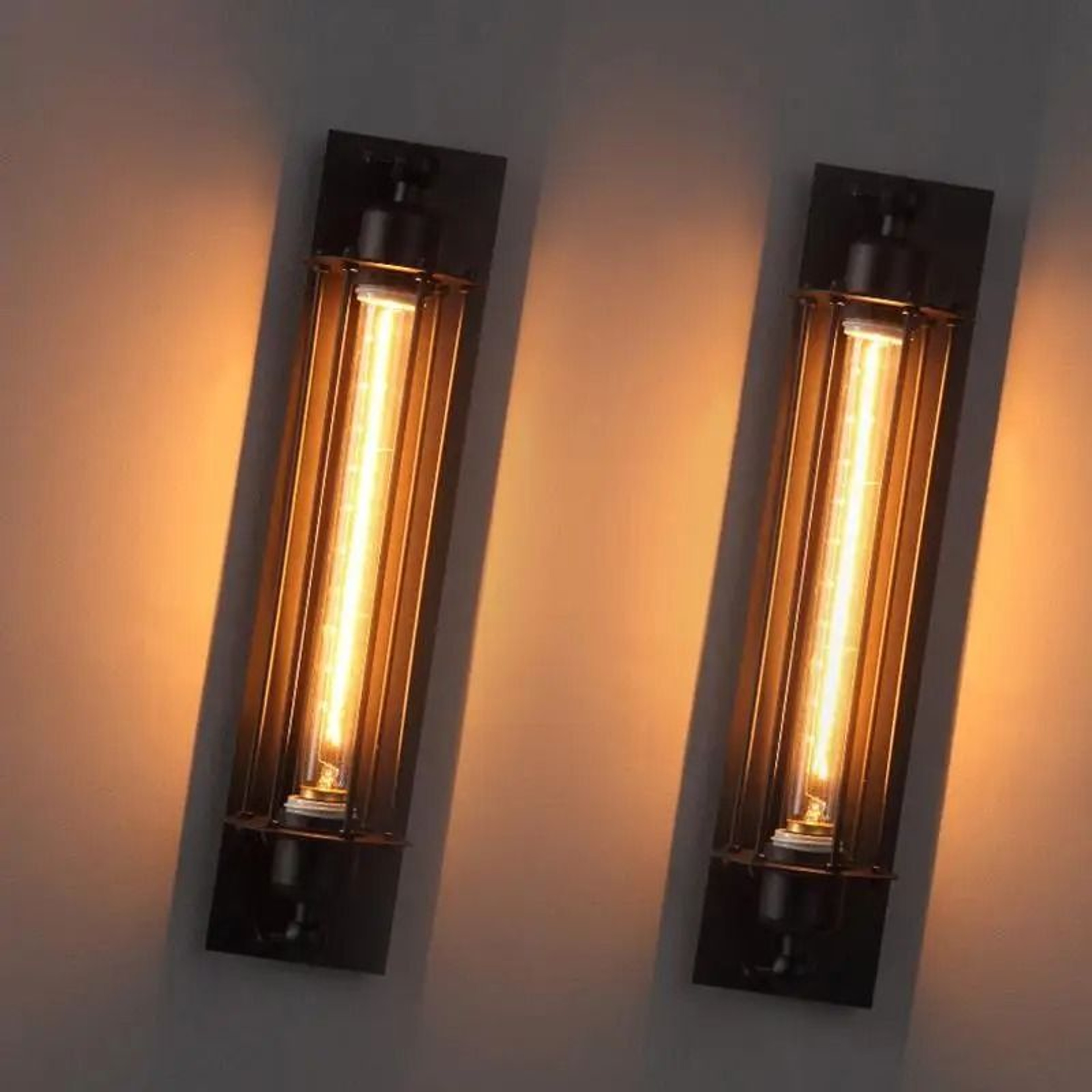 Rustic Industrial Iron Wall Light Vintage Metal Cage Sconce Bedside Corridor Staircase Loft Fixture 2