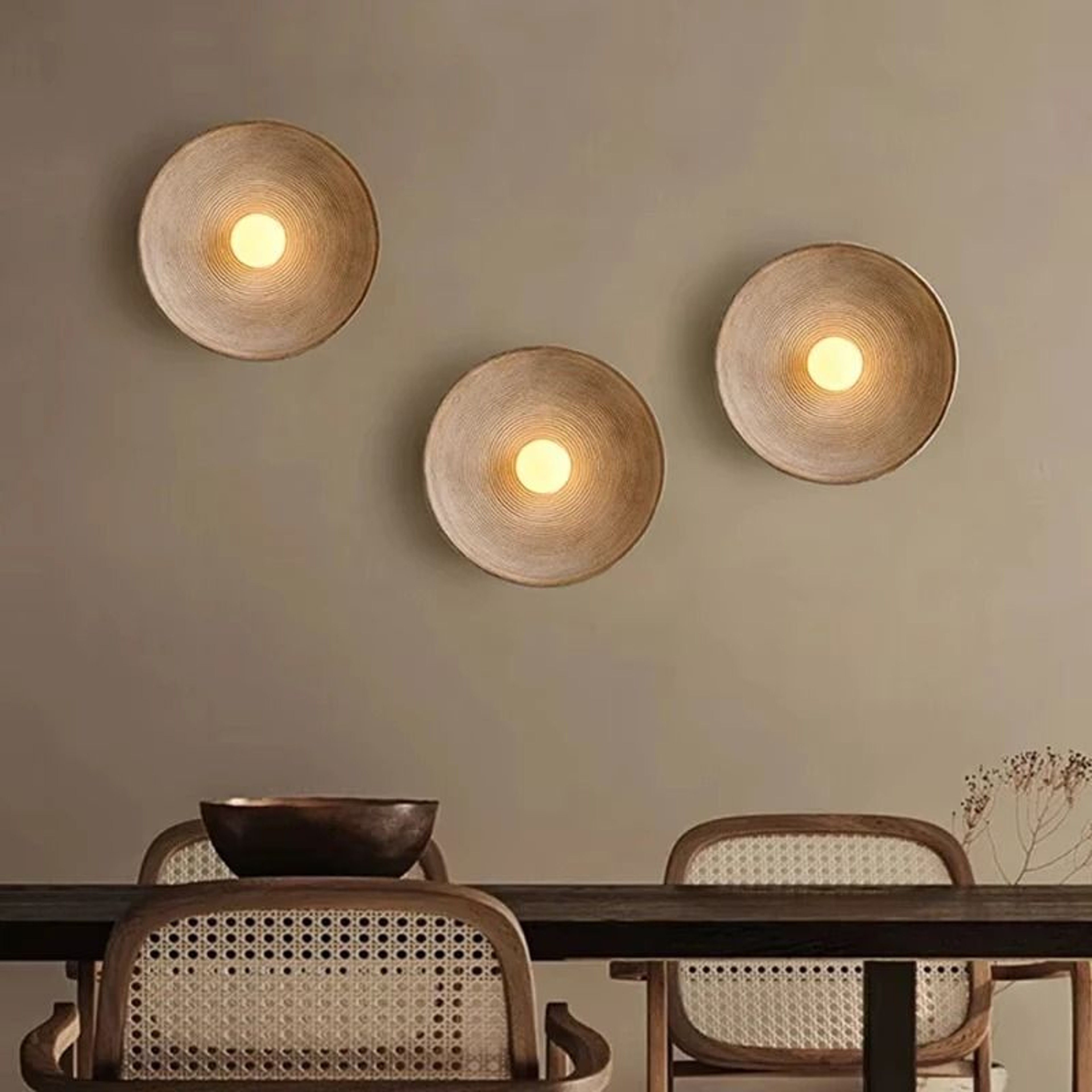 Retro Japanese Style Resin Wall Lamp Zen Background Ambient Sconce Bedroom Bedside Fixture 2