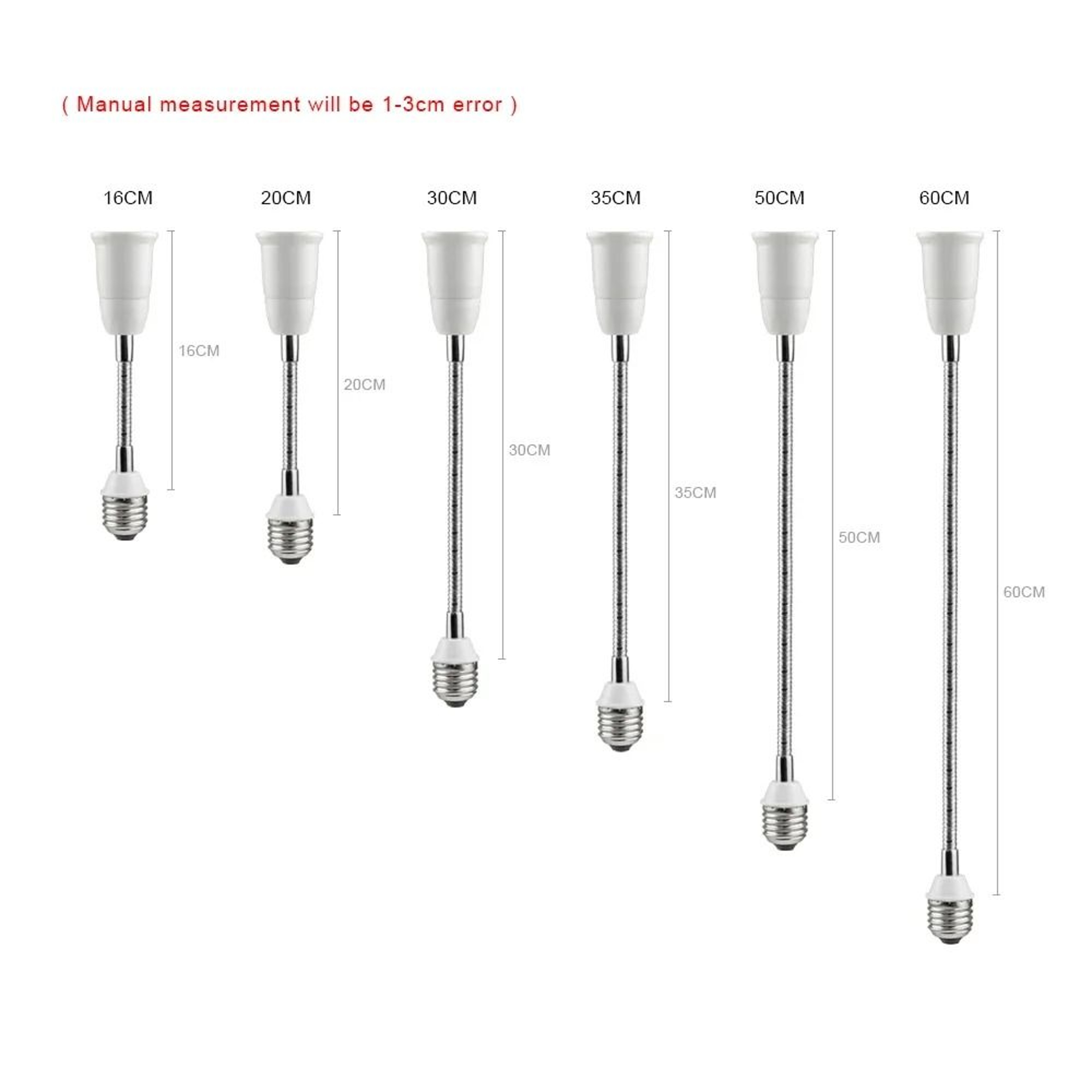 Flexible Extension Adapter Threaded Screw Bulb Socket Converter Adjustable Gooseneck Lamp Holder 4