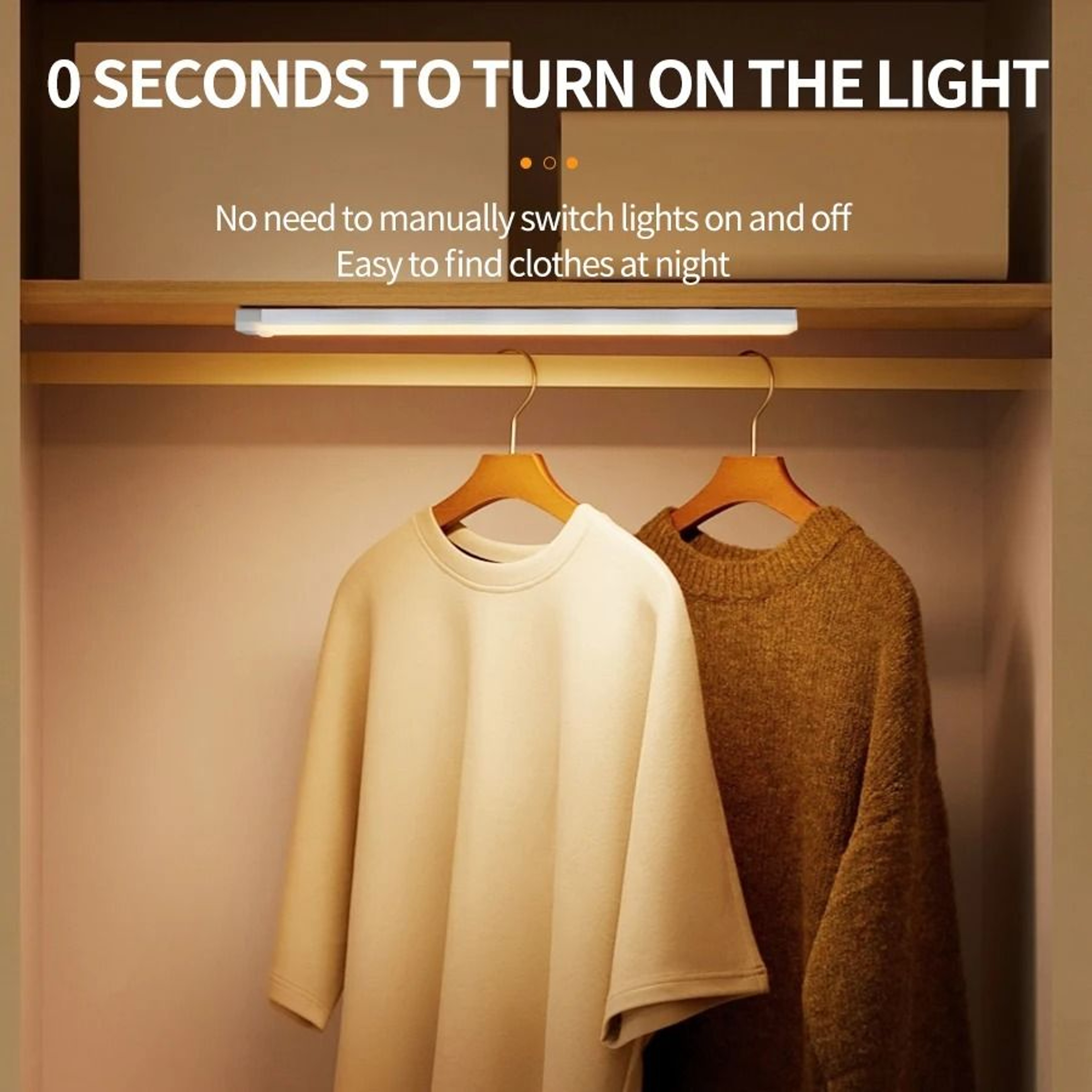 USB Rechargeable Motion Sensor LED Bar Light Magnetic Induction Cabinet Lamp Wardrobe Staircase Ni 4