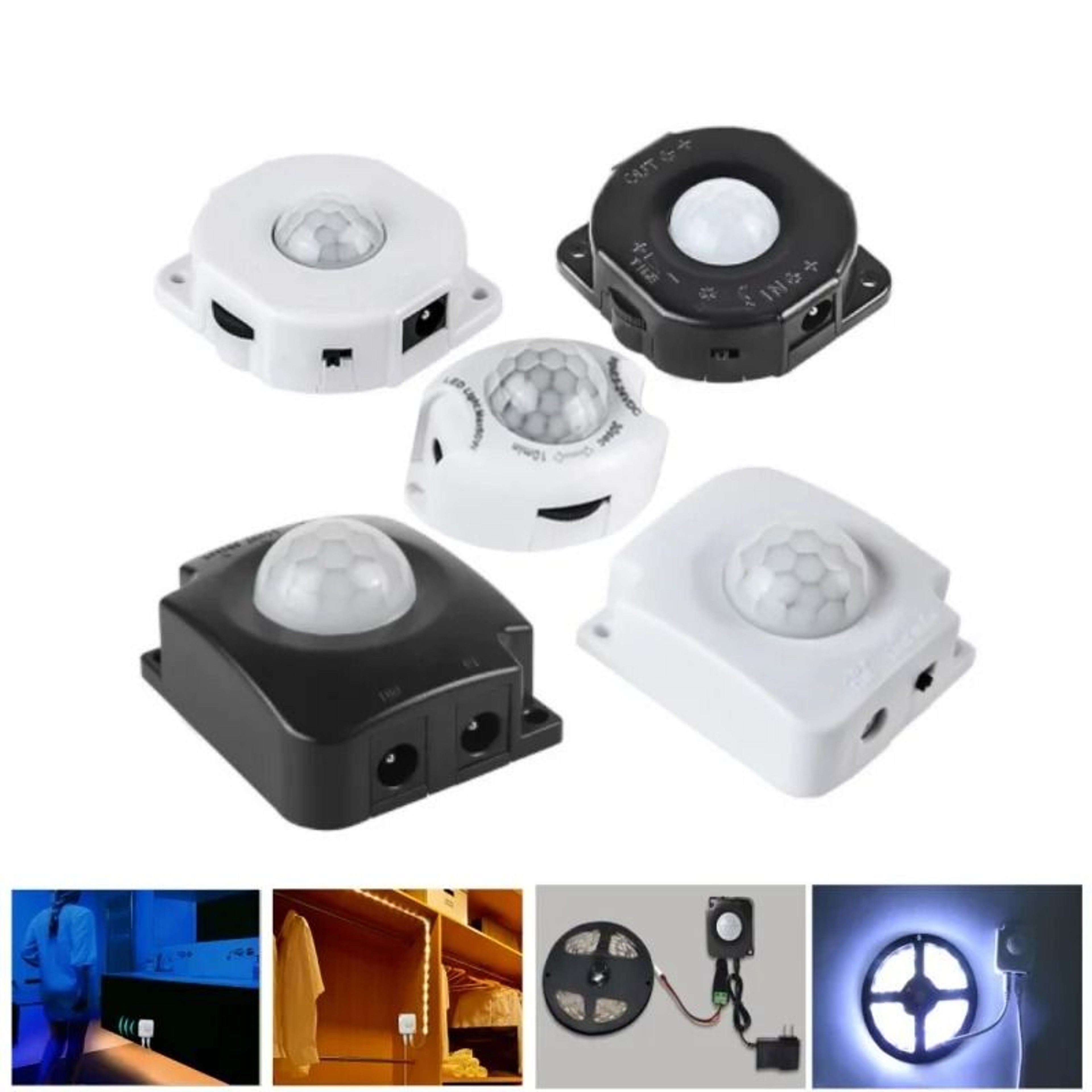 PIR Motion Sensor Switch DC 5V 12V 24V Automatic Movement Detector Controller For LED Strip Lights  0