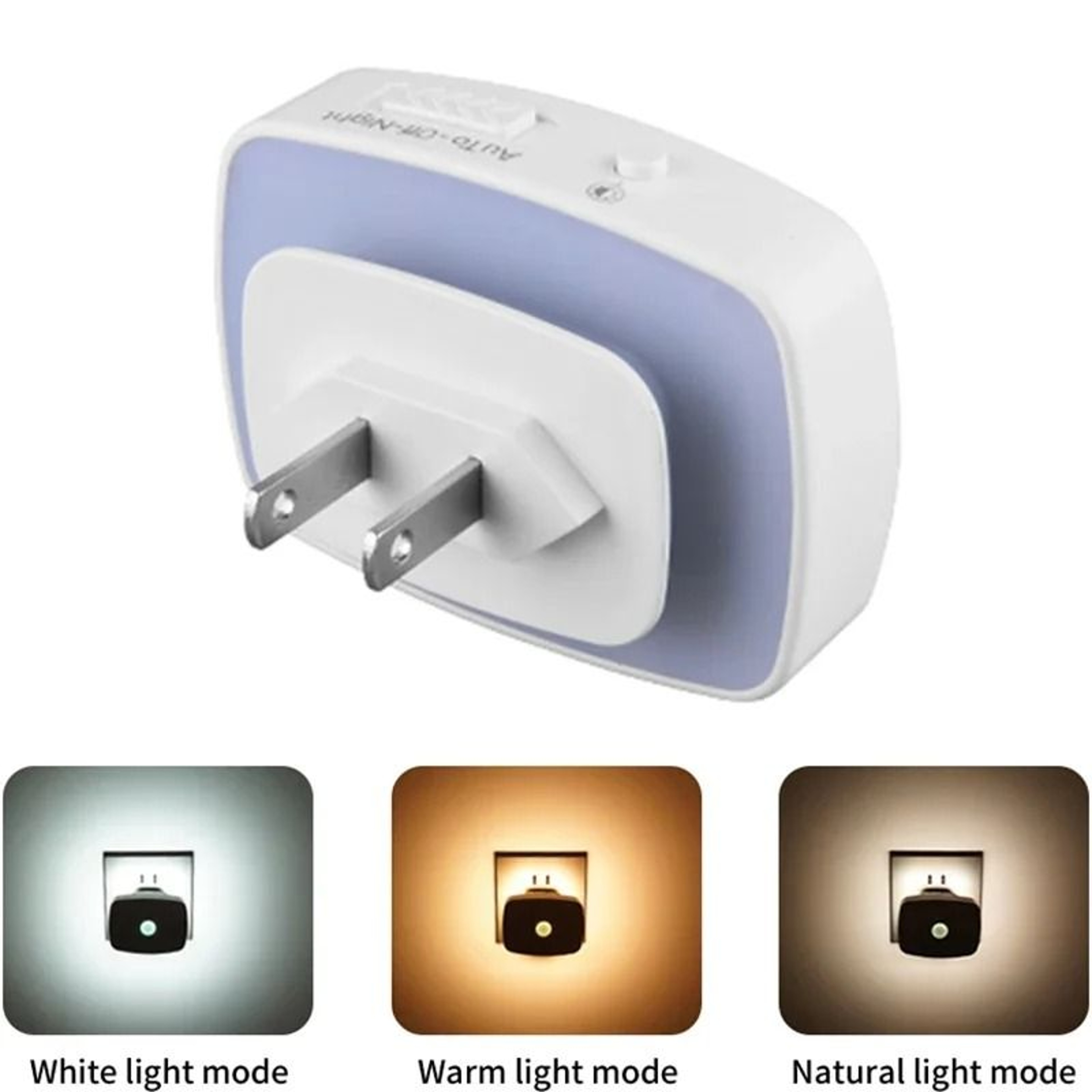 AC 110220V Motion Sensor LED Night Light 3 Color Dimmable Plug In Smart Infrared Eye Care Wall Lamp 6