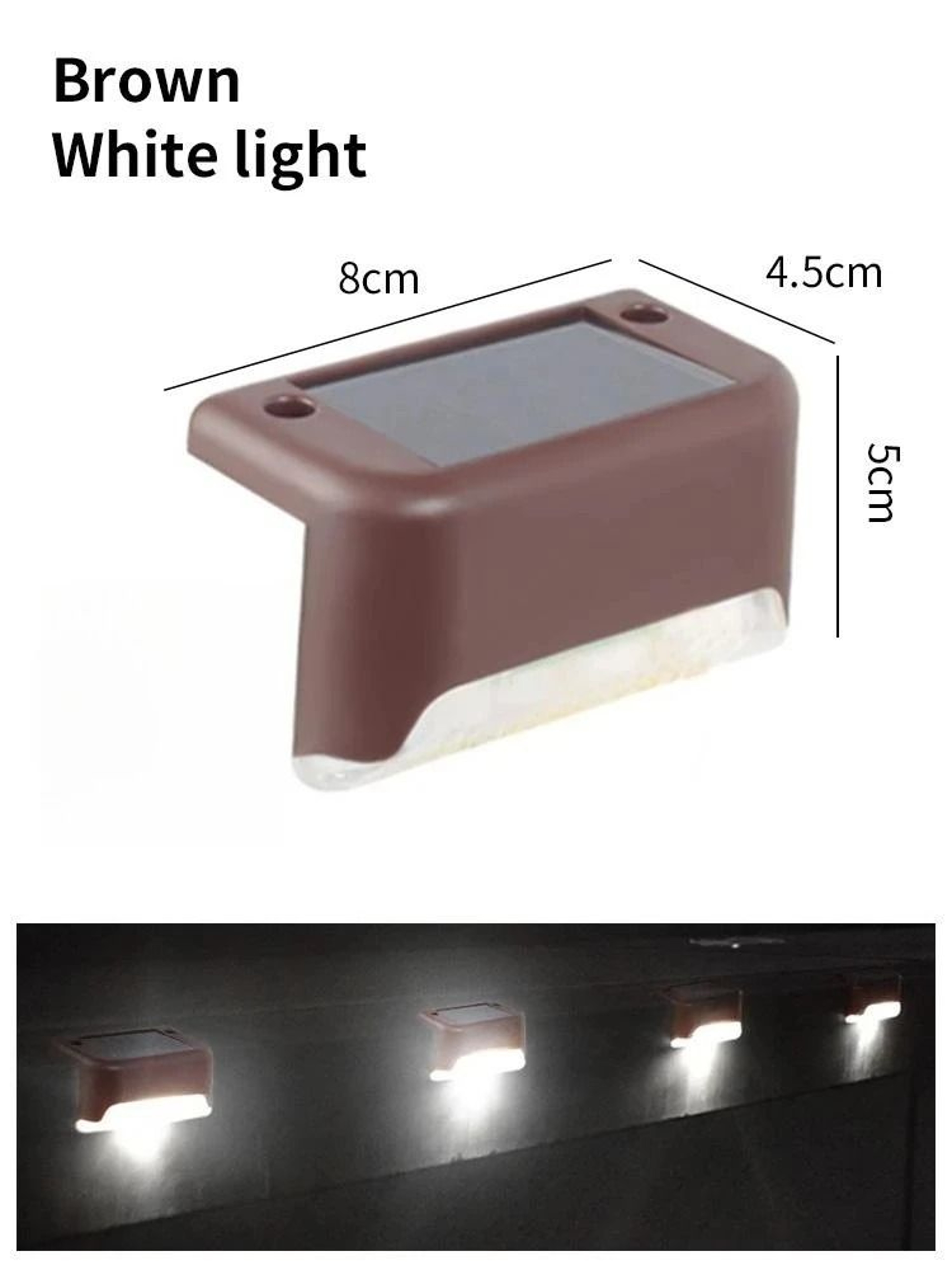Outdoor Solar Staircase Light Waterproof Step Deck Lamp Exterior Balcony Garden Landscaping Decorat 9