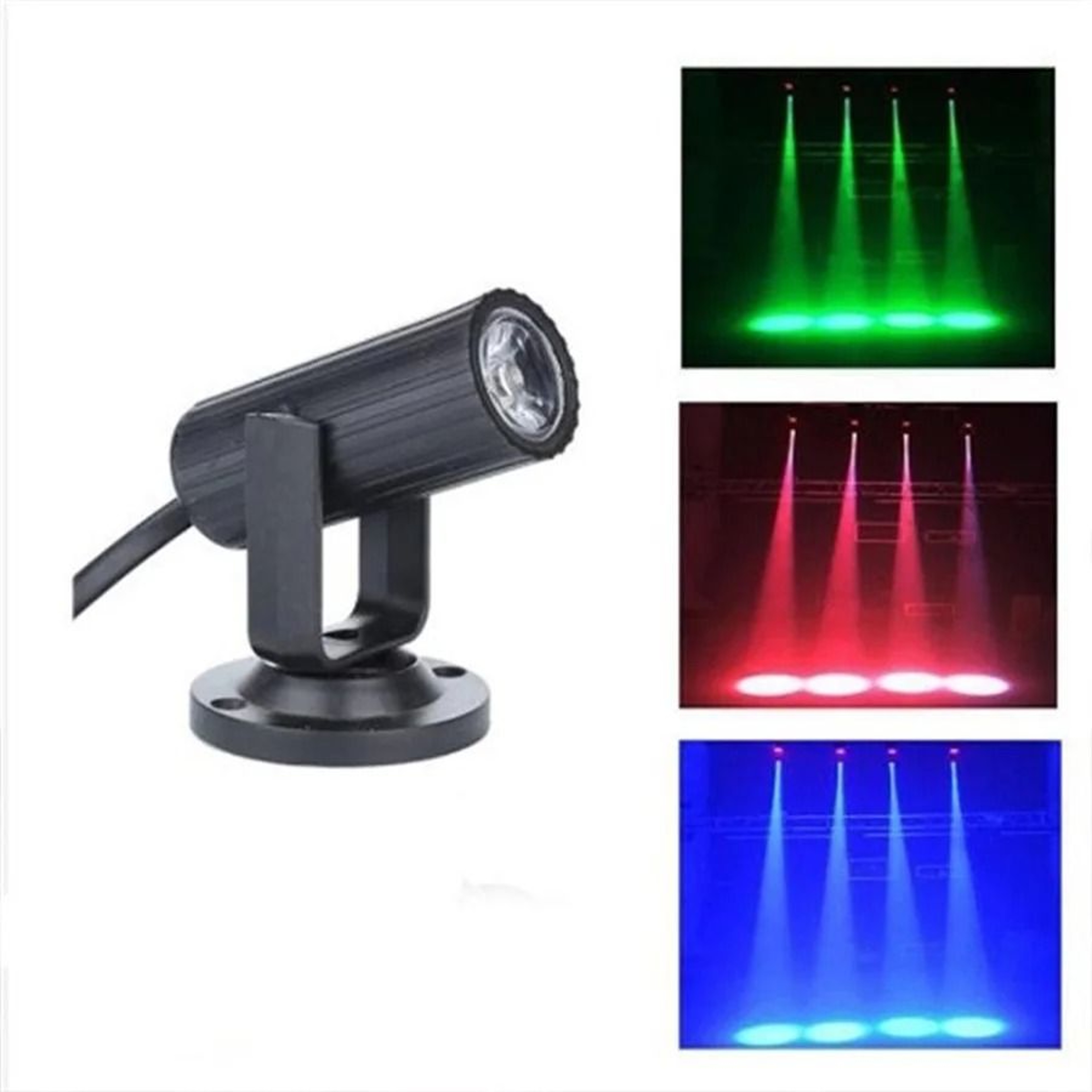 Compact 1W LED Pinspot Beam Light Mini RGB Stage Dance Floor Spotlight 6